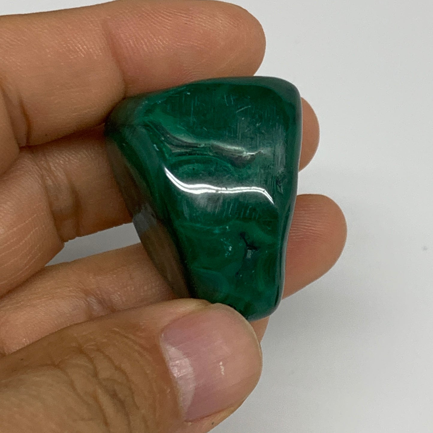 161.1g, 1.3"-1.6", 3pcs, Natural Small Malachite Tumbled Polished, B32834