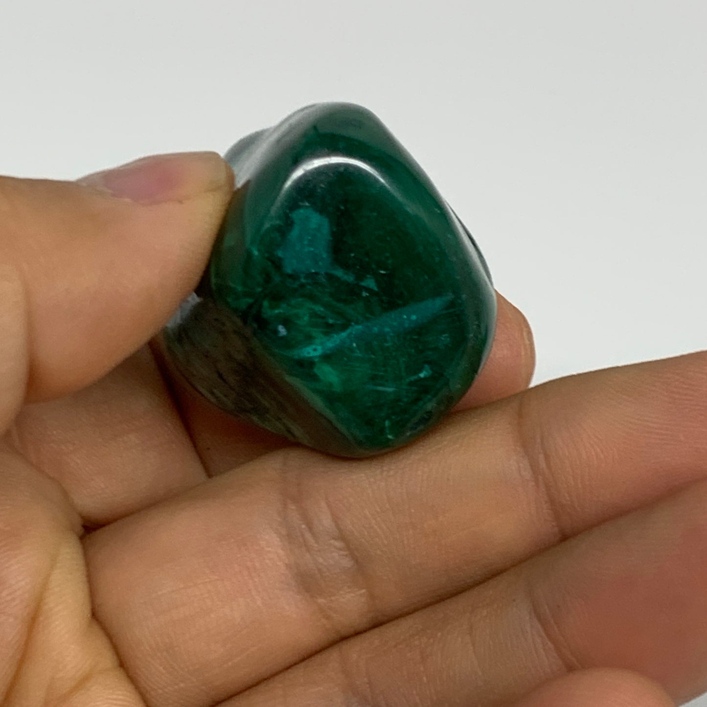 161.1g, 1.3"-1.6", 3pcs, Natural Small Malachite Tumbled Polished, B32834