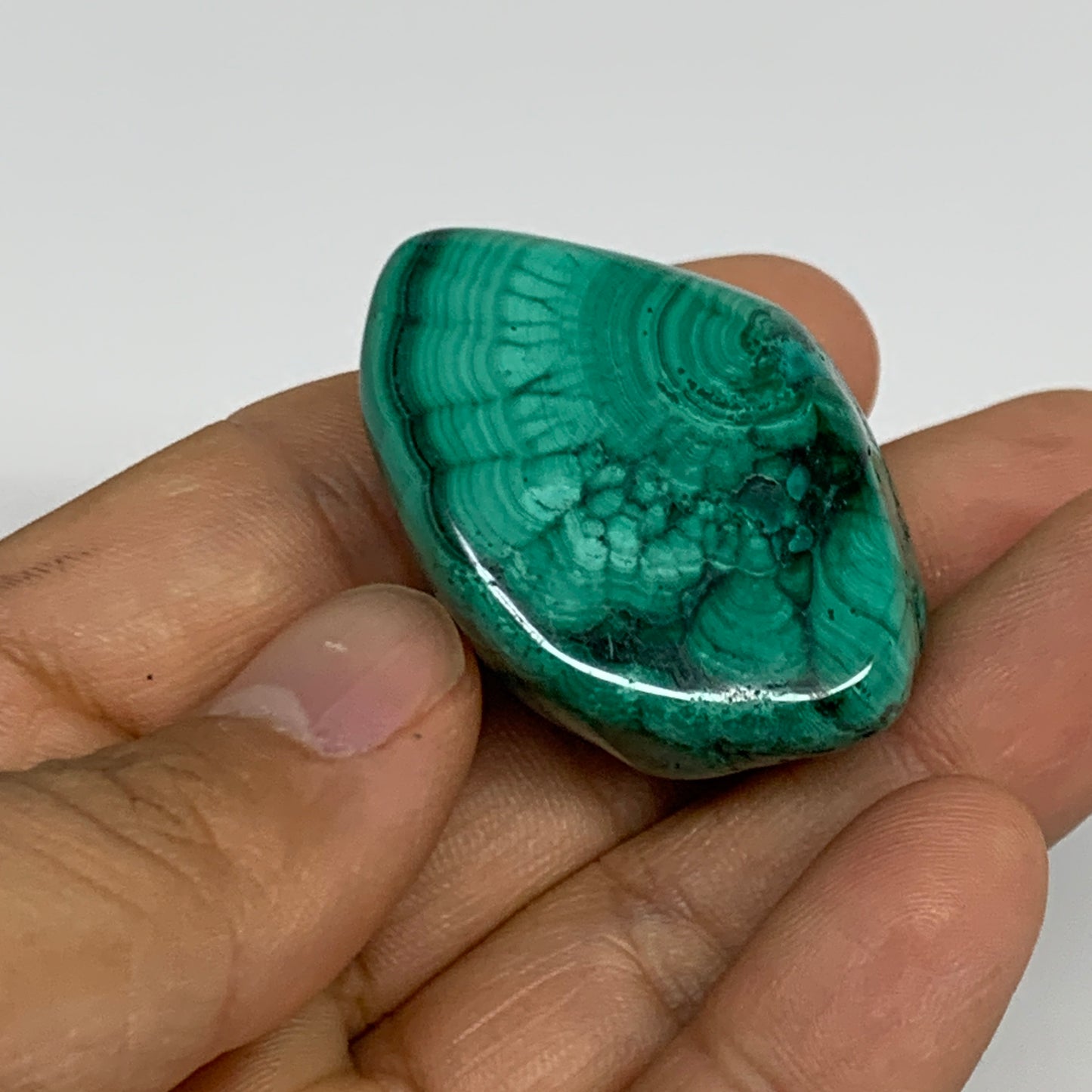 161.1g, 1.3"-1.6", 3pcs, Natural Small Malachite Tumbled Polished, B32834