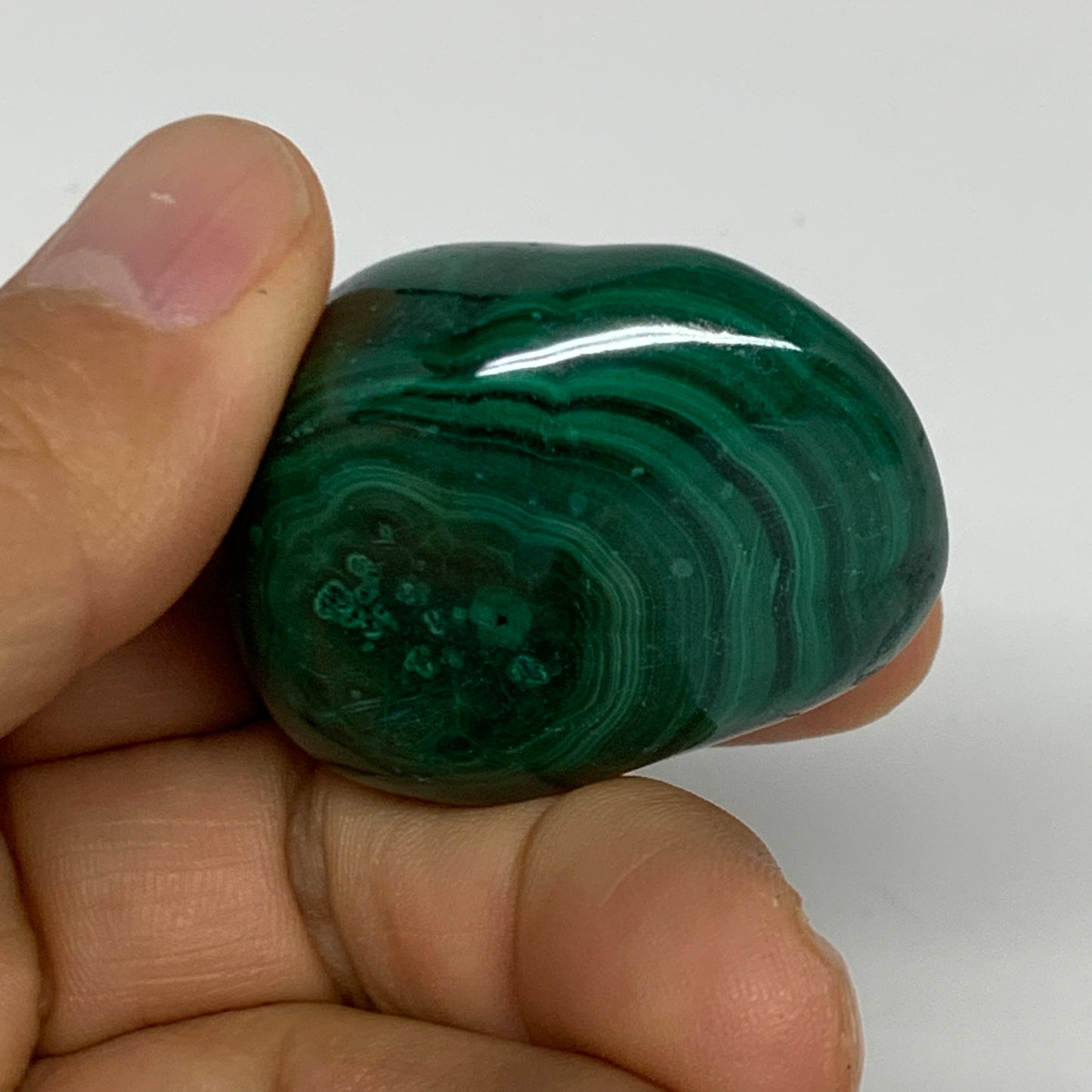 161.1g, 1.3"-1.6", 3pcs, Natural Small Malachite Tumbled Polished, B32834