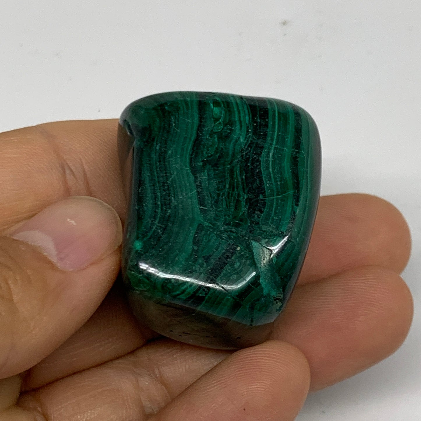 172.5g, 1.3"-1.7", 3pcs, Natural Small Malachite Tumbled Polished, B32835