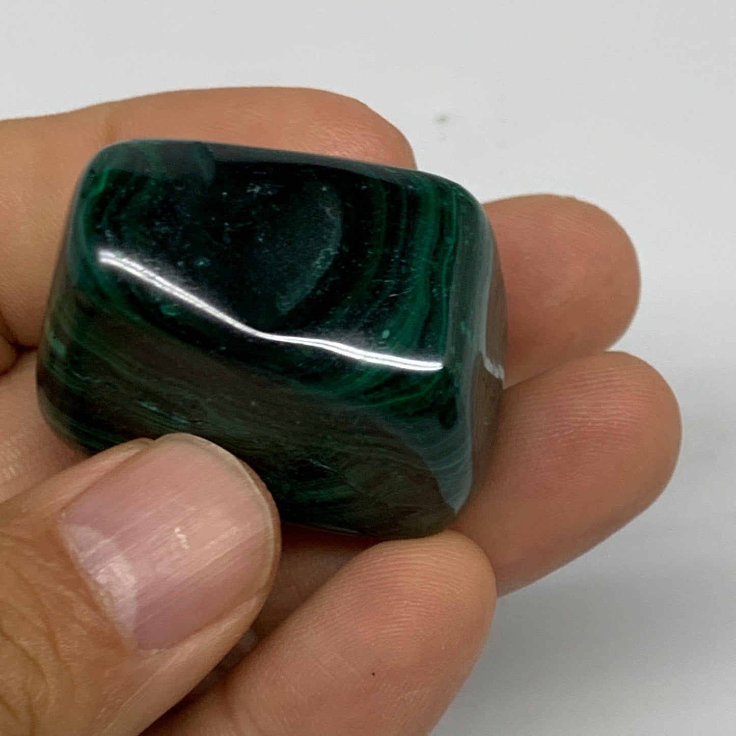 172.5g, 1.3"-1.7", 3pcs, Natural Small Malachite Tumbled Polished, B32835