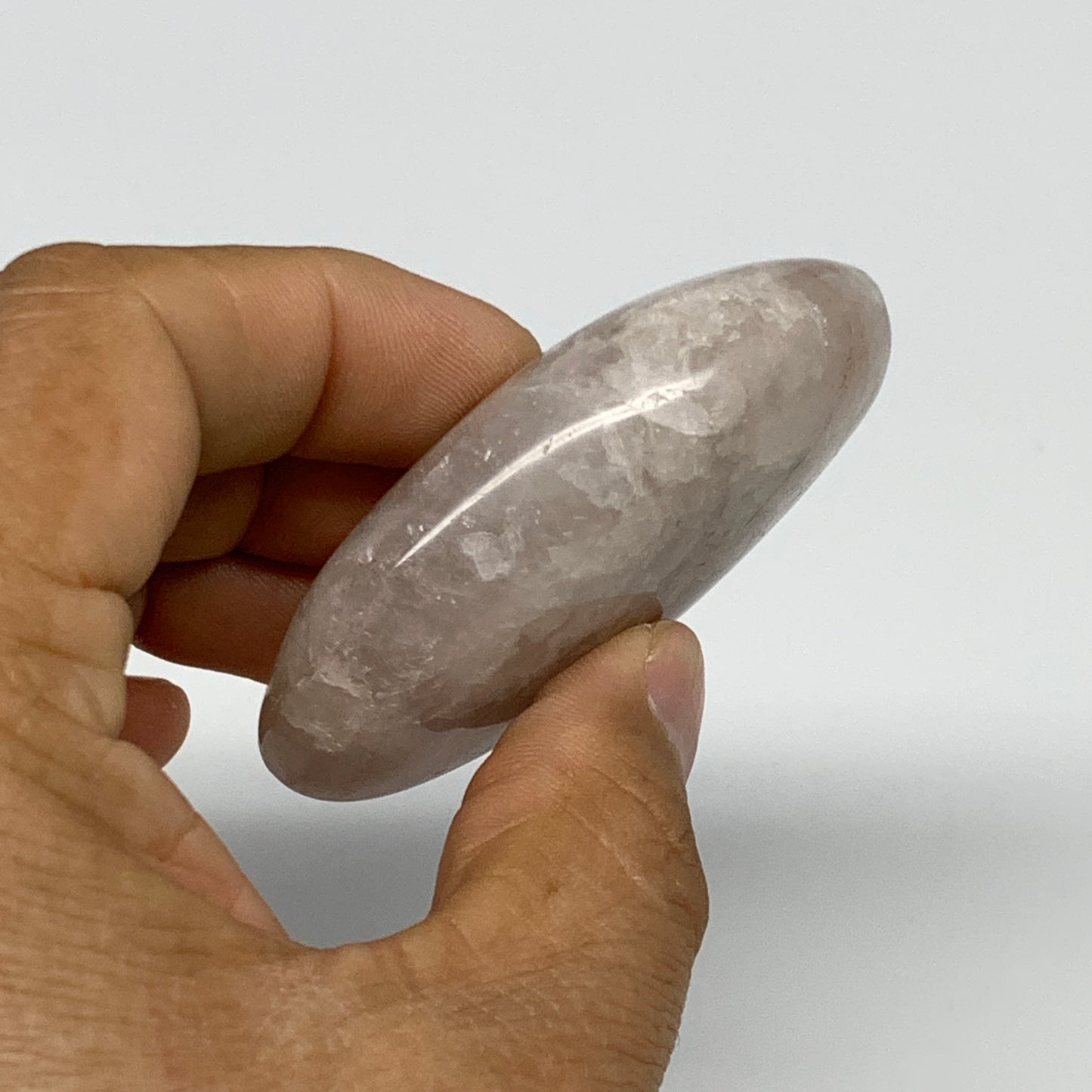 78.9g,2.4"x1.6"x0.7", Red Hematoid Fire Quartz Palm-Stone Crystal Polished, B306