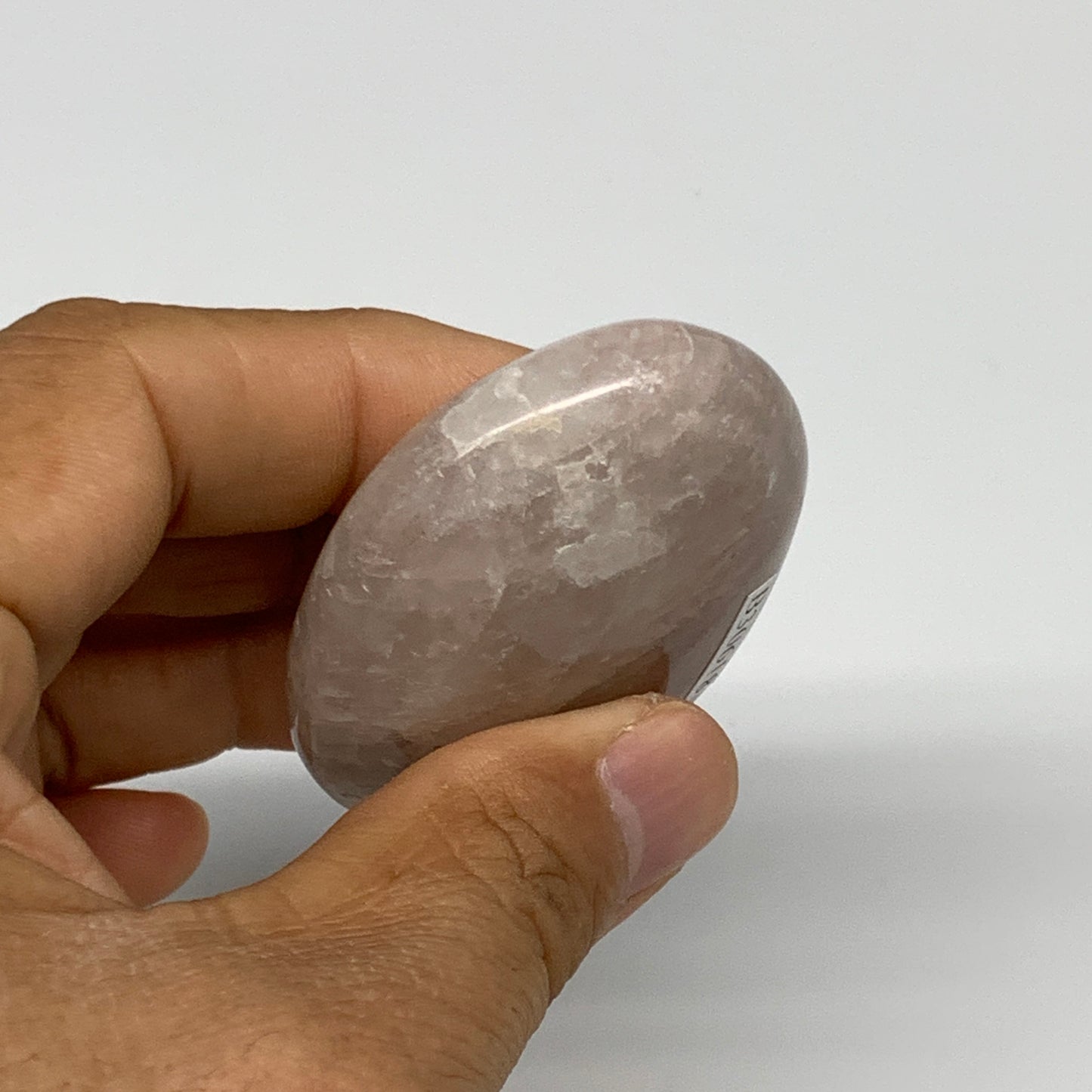 78.9g,2.4"x1.6"x0.7", Red Hematoid Fire Quartz Palm-Stone Crystal Polished, B306