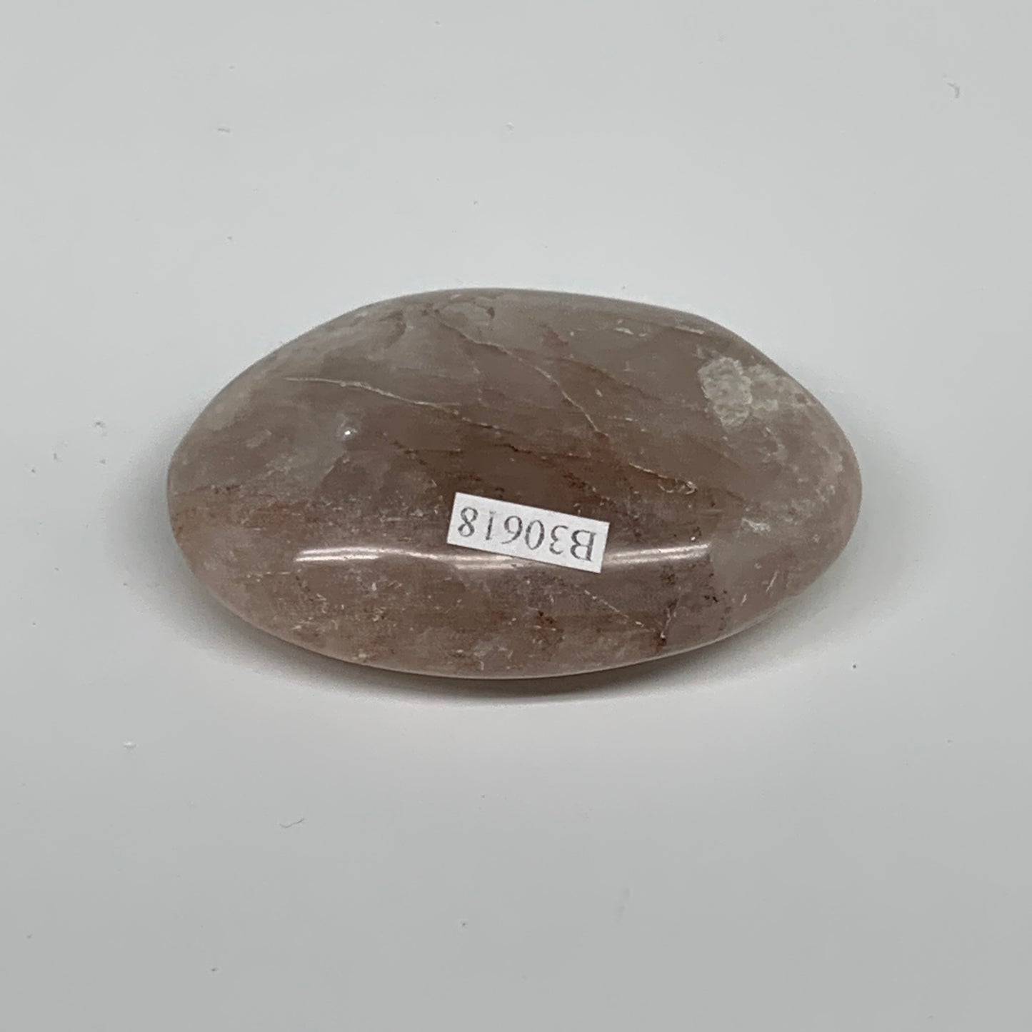 78.9g,2.4"x1.6"x0.7", Red Hematoid Fire Quartz Palm-Stone Crystal Polished, B306