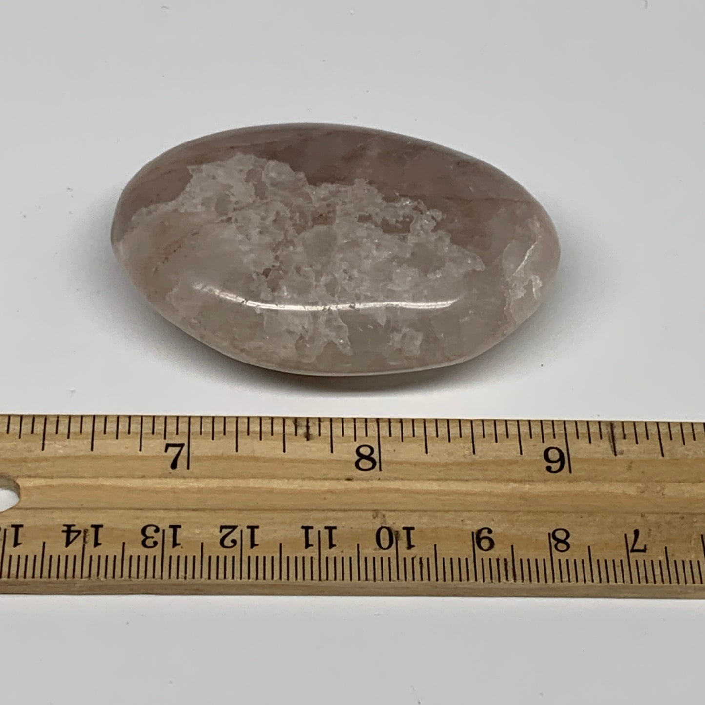 78.9g,2.4"x1.6"x0.7", Red Hematoid Fire Quartz Palm-Stone Crystal Polished, B306