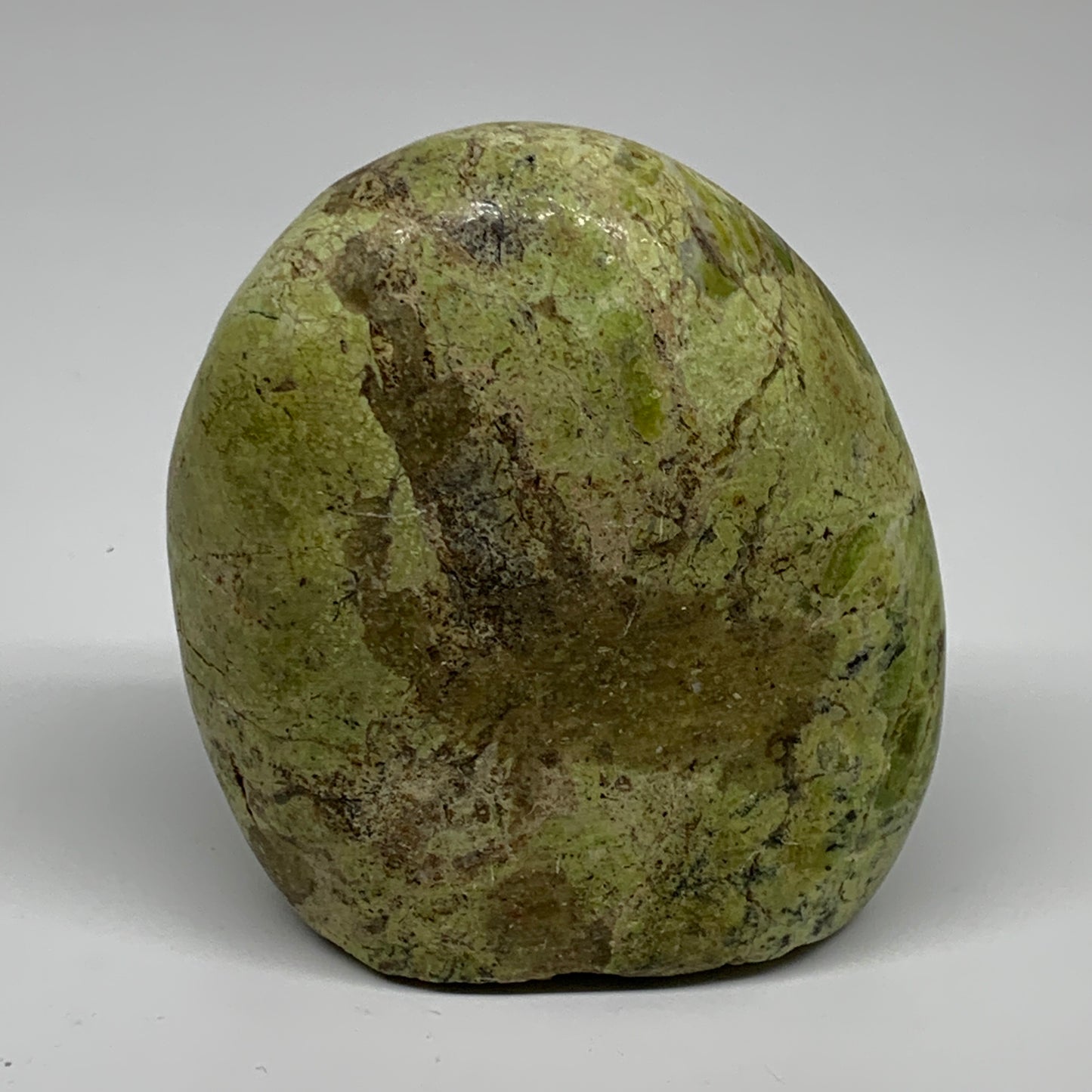 1.2 lbs, 3.9"x3.6"x1.9", Green Opal Crystal Freeform Polished Gemstone, B34141