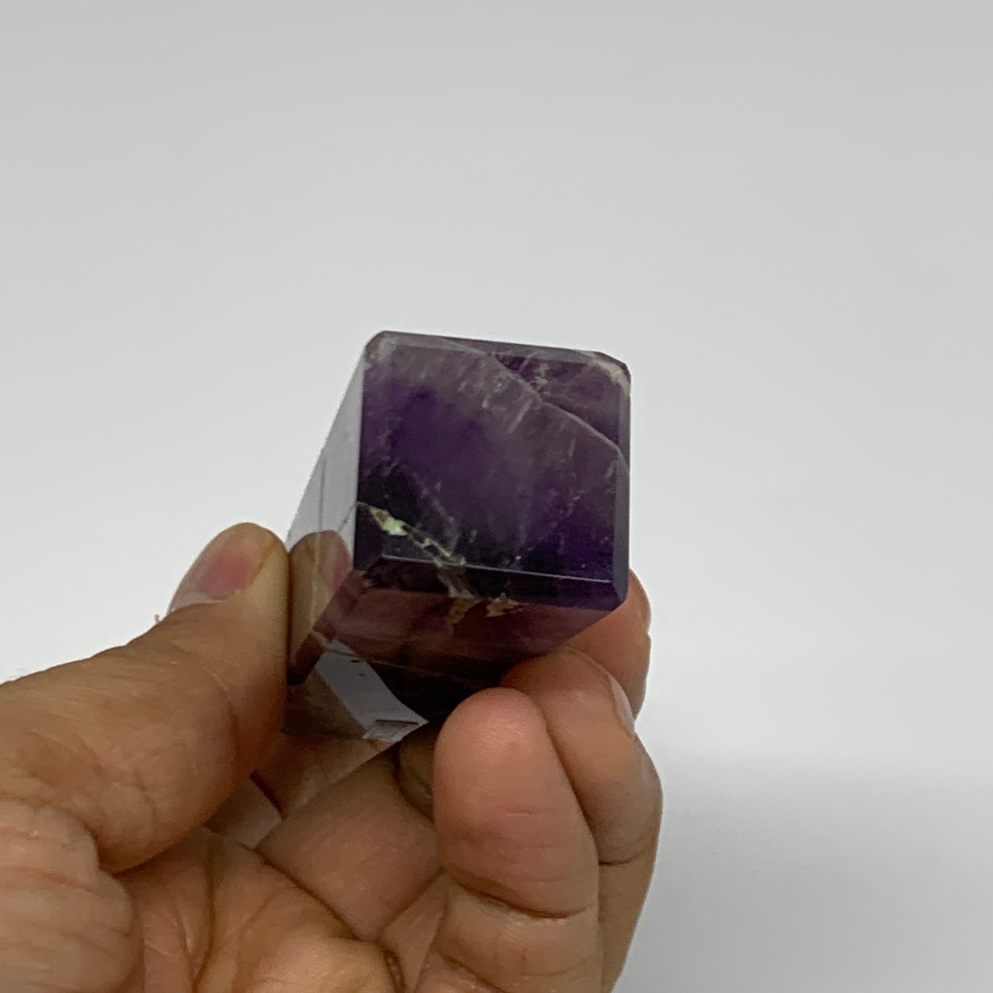 100g, 3.8"x0.9", Natural Amethyst Tower Point Obelisk @Brazil, B31526