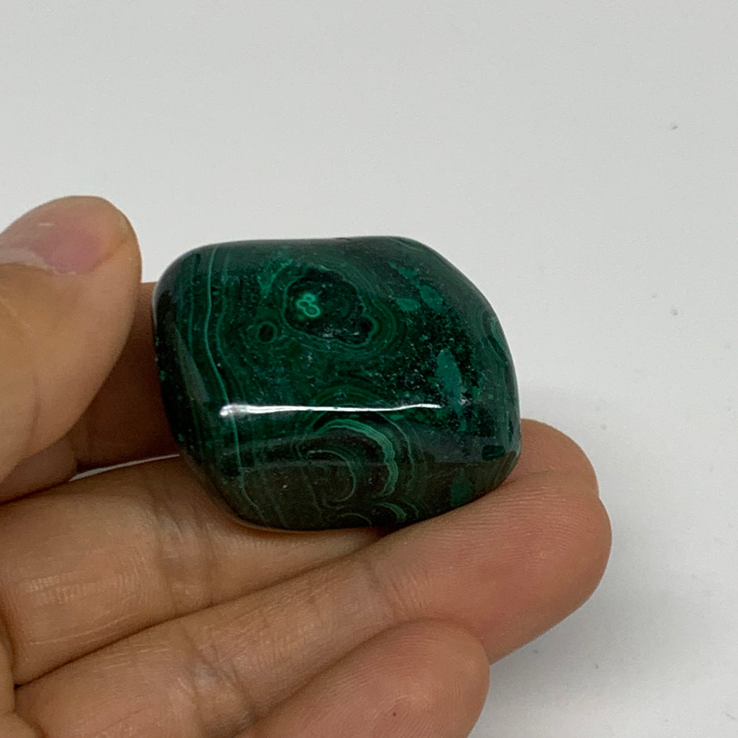 172.5g, 1.3"-1.7", 3pcs, Natural Small Malachite Tumbled Polished, B32835
