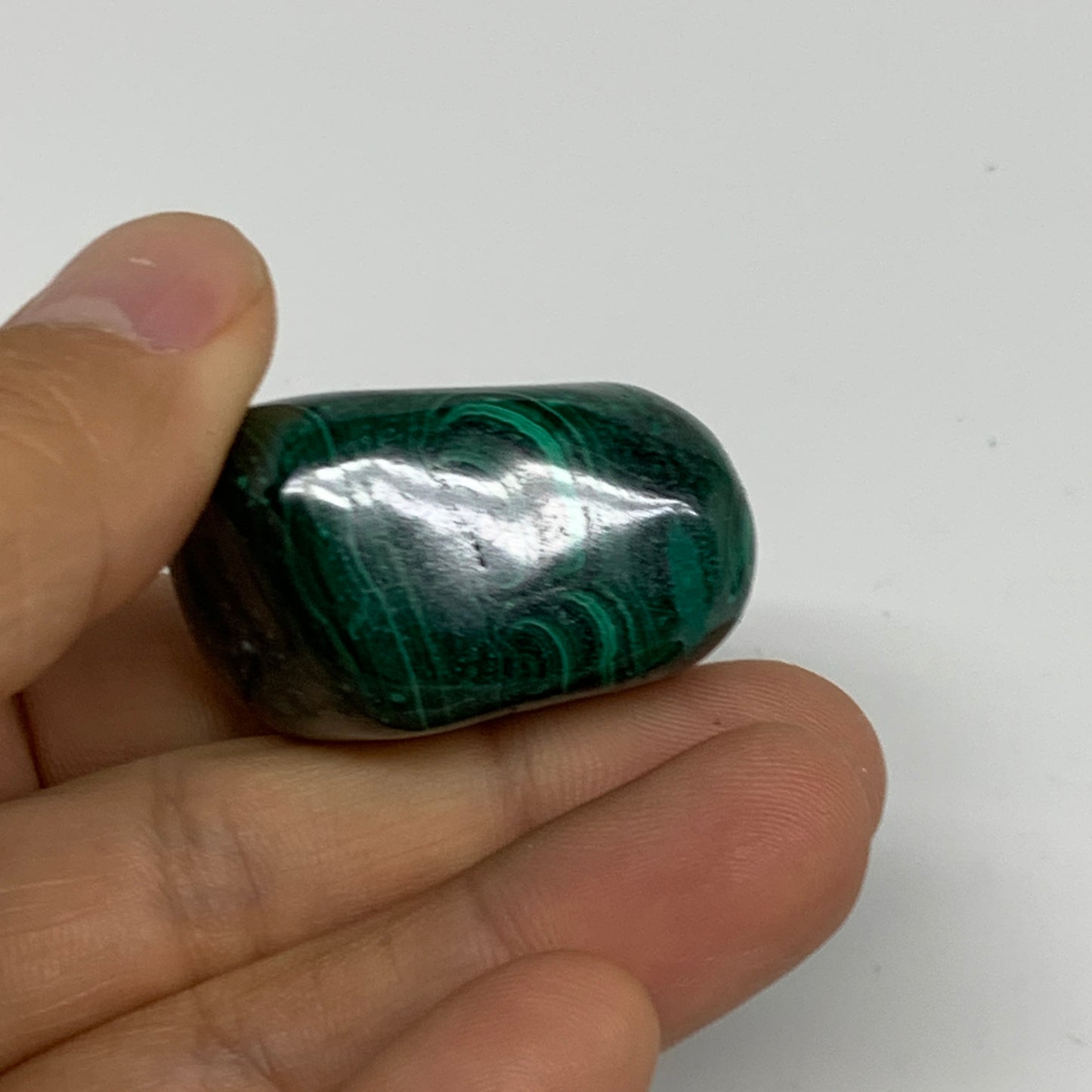 172.5g, 1.3"-1.7", 3pcs, Natural Small Malachite Tumbled Polished, B32835