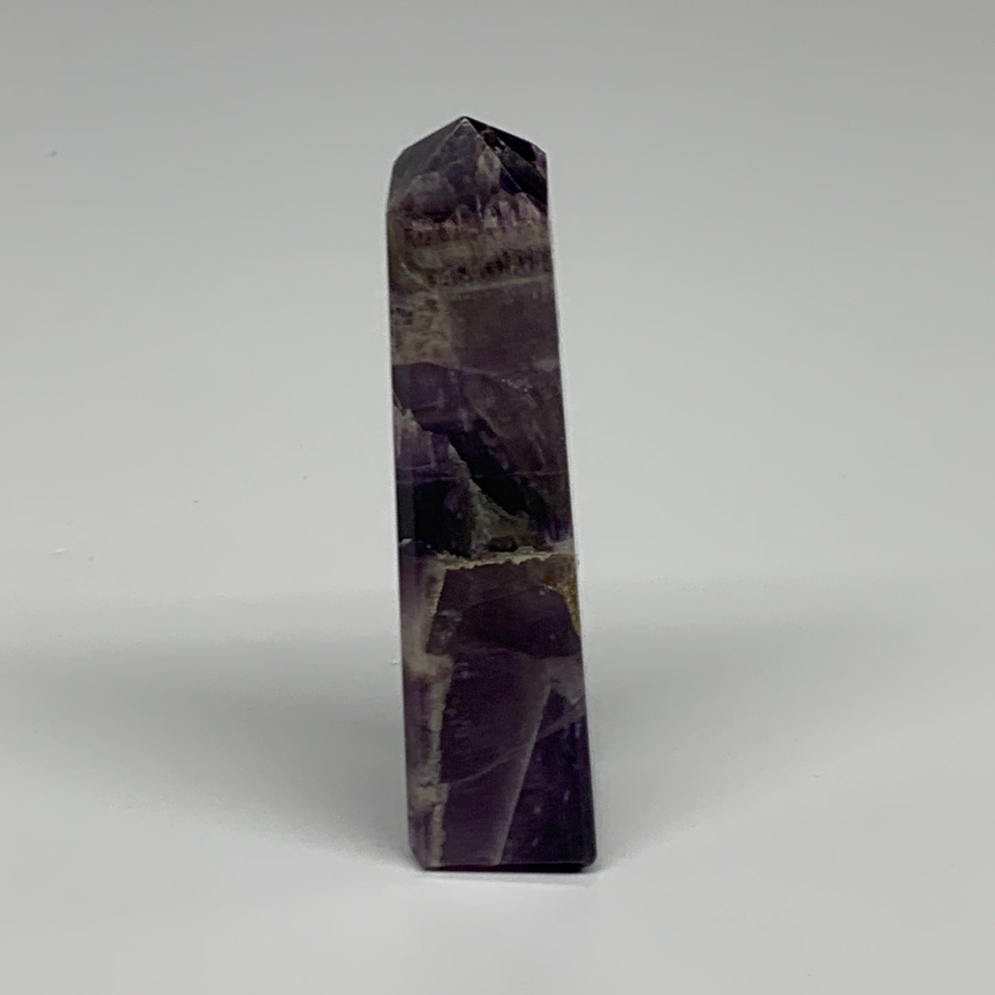 100g, 3.8"x0.9", Natural Amethyst Tower Point Obelisk @Brazil, B31526