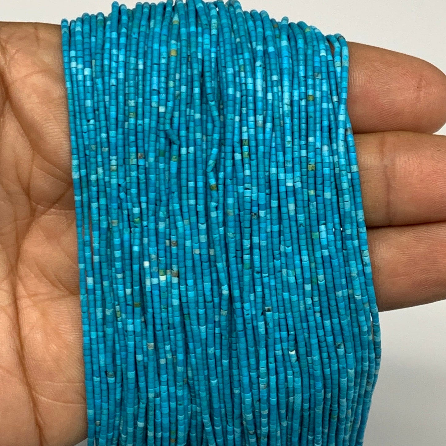 50 strand, 1mm, Tiny Size Synthetic Turquoise Beads St Tube @Afghansitan, B13134