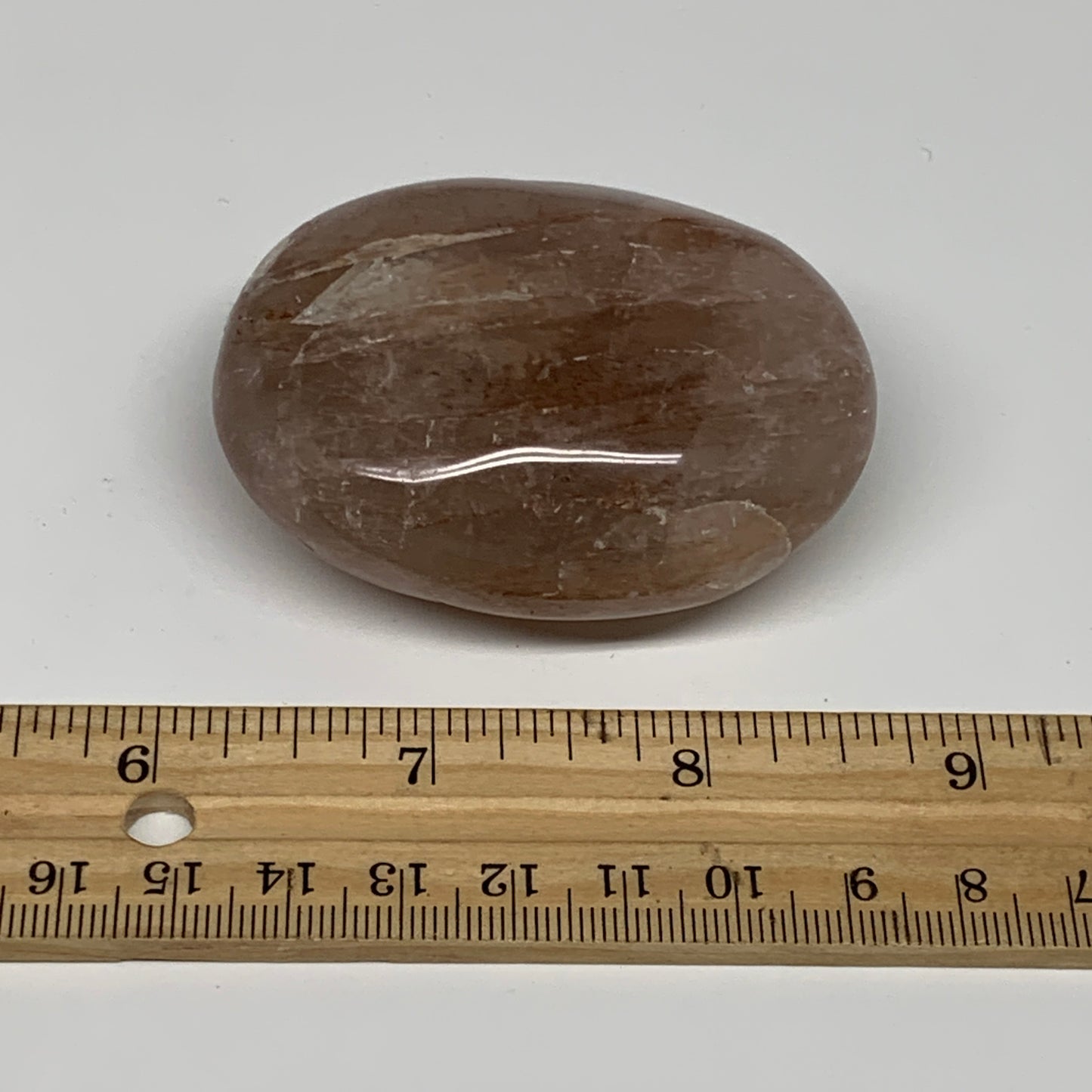 139.6g,2.5"x1.9"x1.1", Red Hematoid Fire Quartz Palm-Stone Crystal Polished, B30