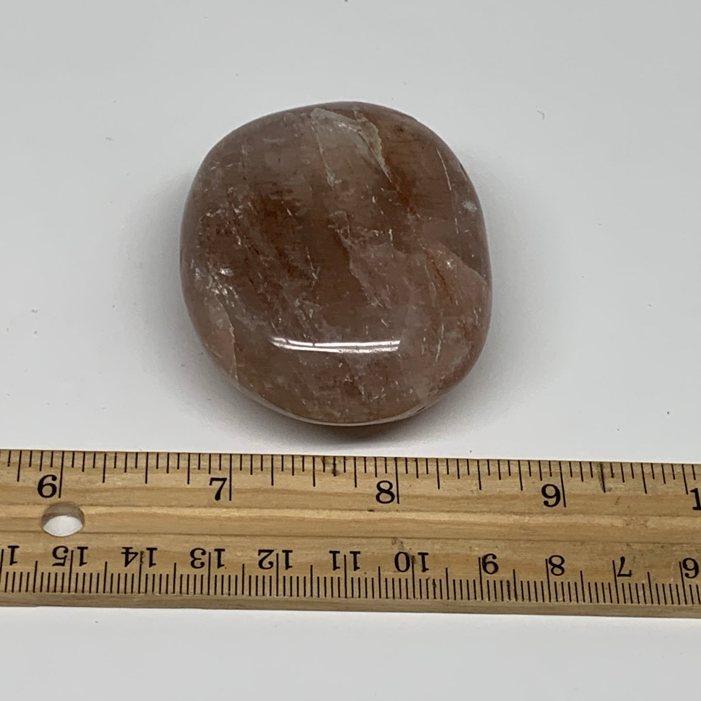 139.6g,2.5"x1.9"x1.1", Red Hematoid Fire Quartz Palm-Stone Crystal Polished, B30