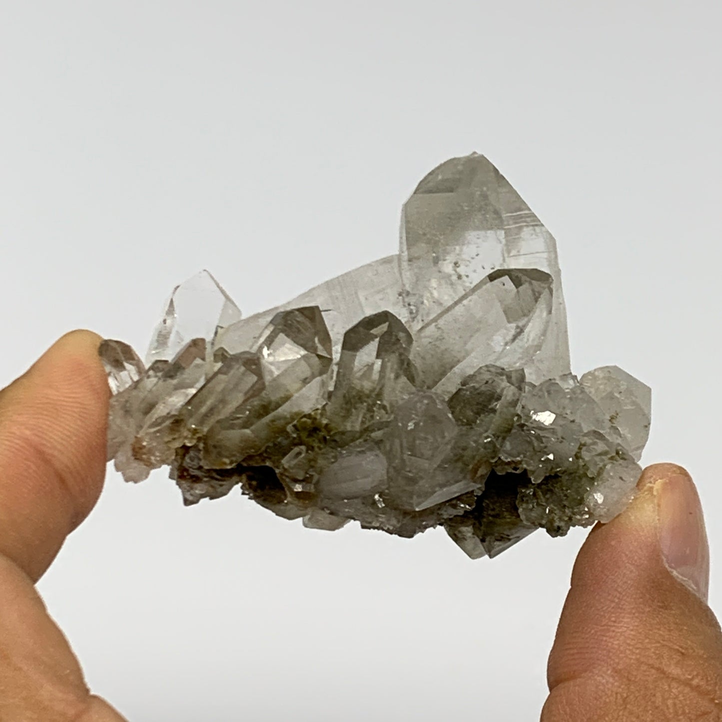 61.3g, 2.3"x1.2"x1.6", Chlorine Quartz Crystal Mineral,Specimen Terminated,B2768