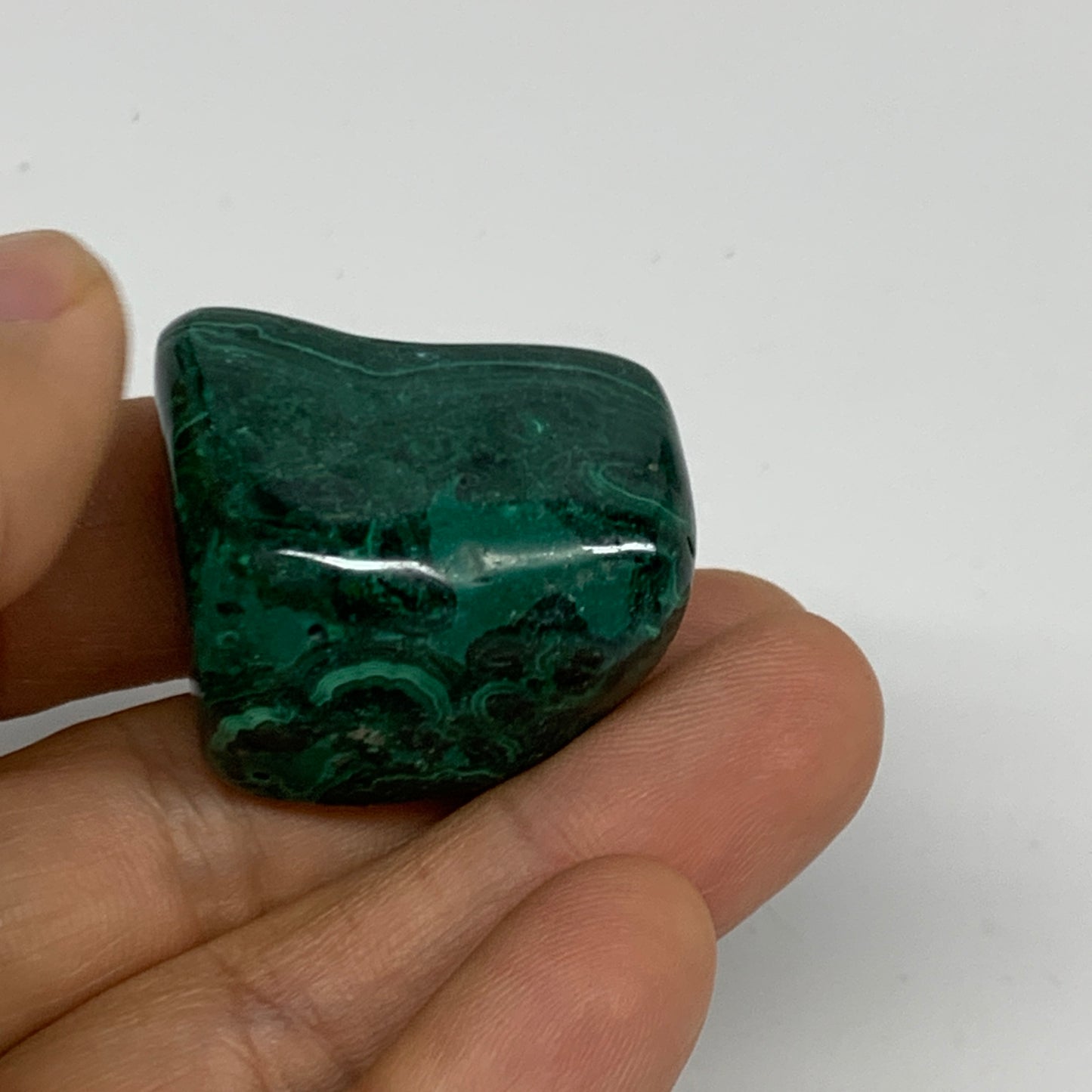 155.3g, 1.2"-1.5", 3pcs, Natural Small Malachite Tumbled Polished, B32836