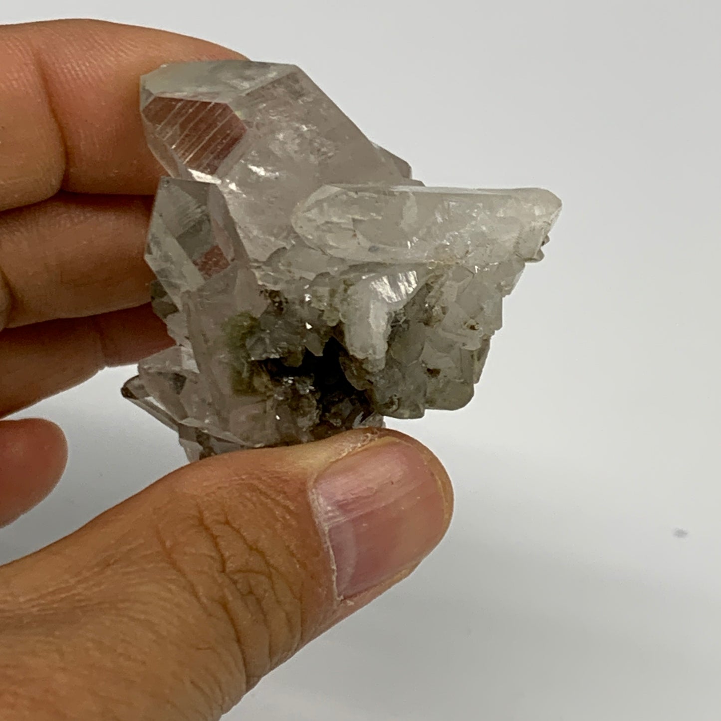 61.3g, 2.3"x1.2"x1.6", Chlorine Quartz Crystal Mineral,Specimen Terminated,B2768