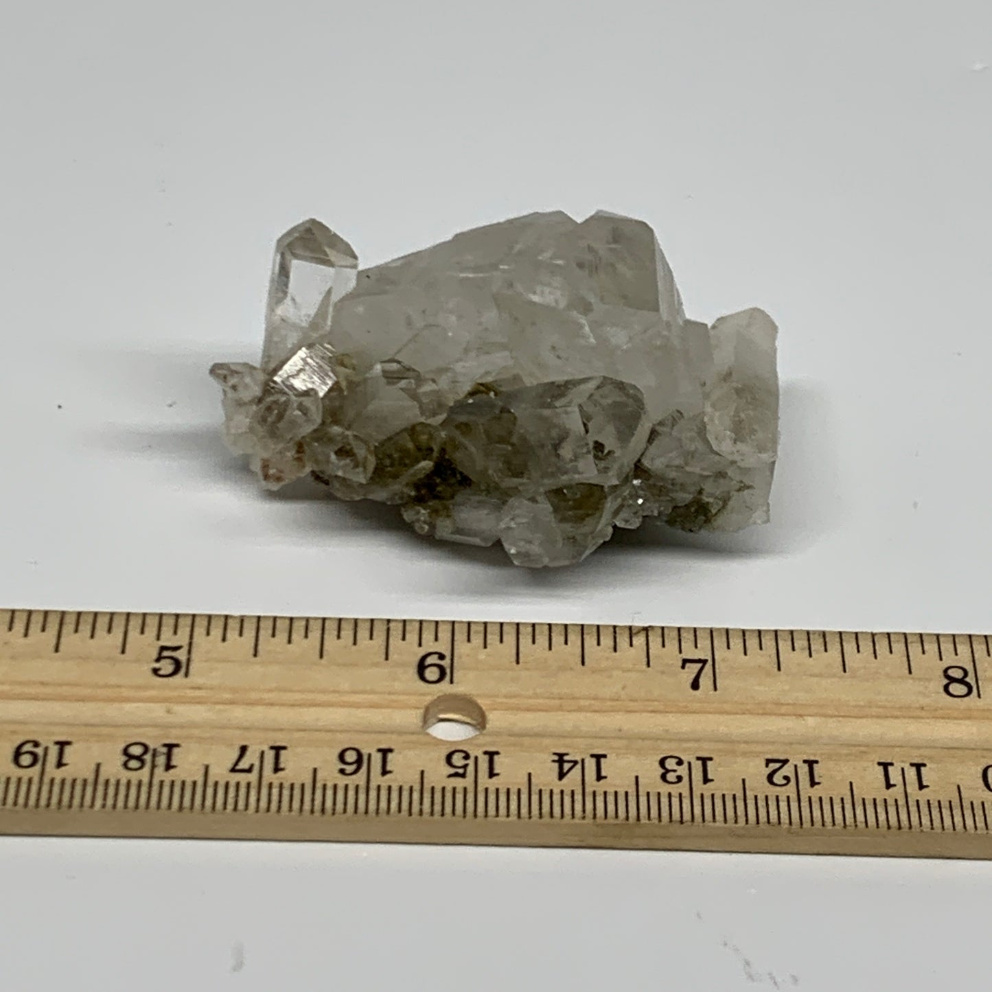 61.3g, 2.3"x1.2"x1.6", Chlorine Quartz Crystal Mineral,Specimen Terminated,B2768