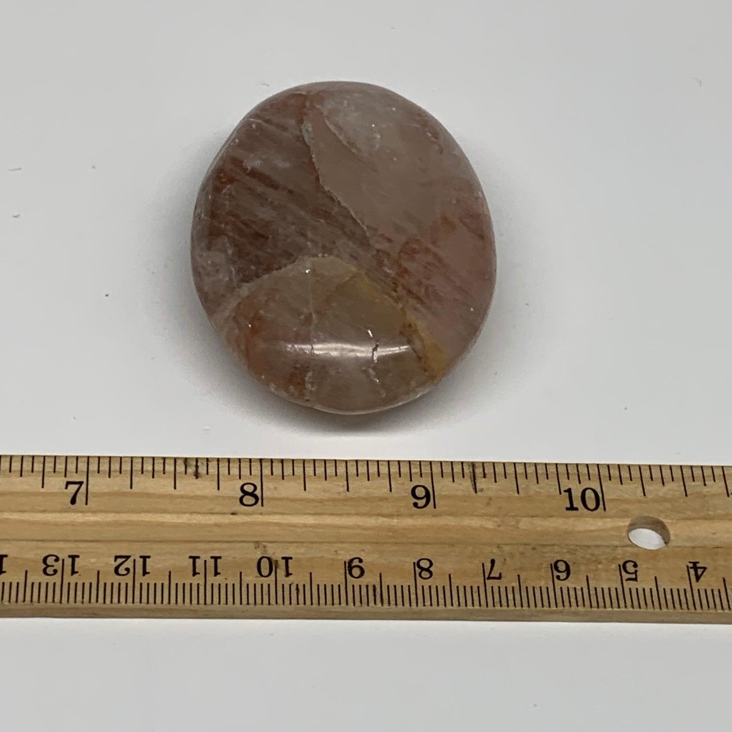 108.1g,2.6"x1.9"x0.9", Red Hematoid Fire Quartz Palm-Stone Crystal Polished, B30