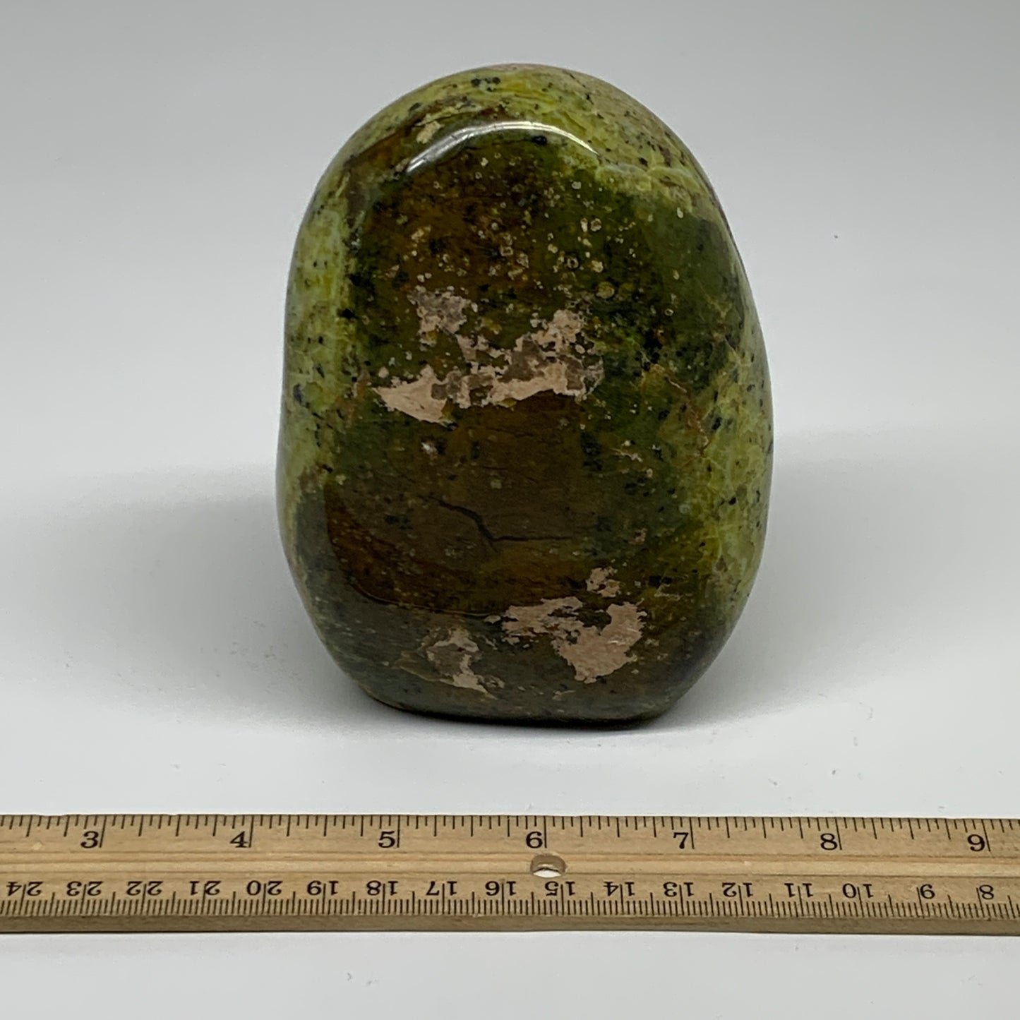 2.39 lbs, 4.9"x3.5"x2.4", Green Opal Crystal Freeform Polished Gemstone, B34144