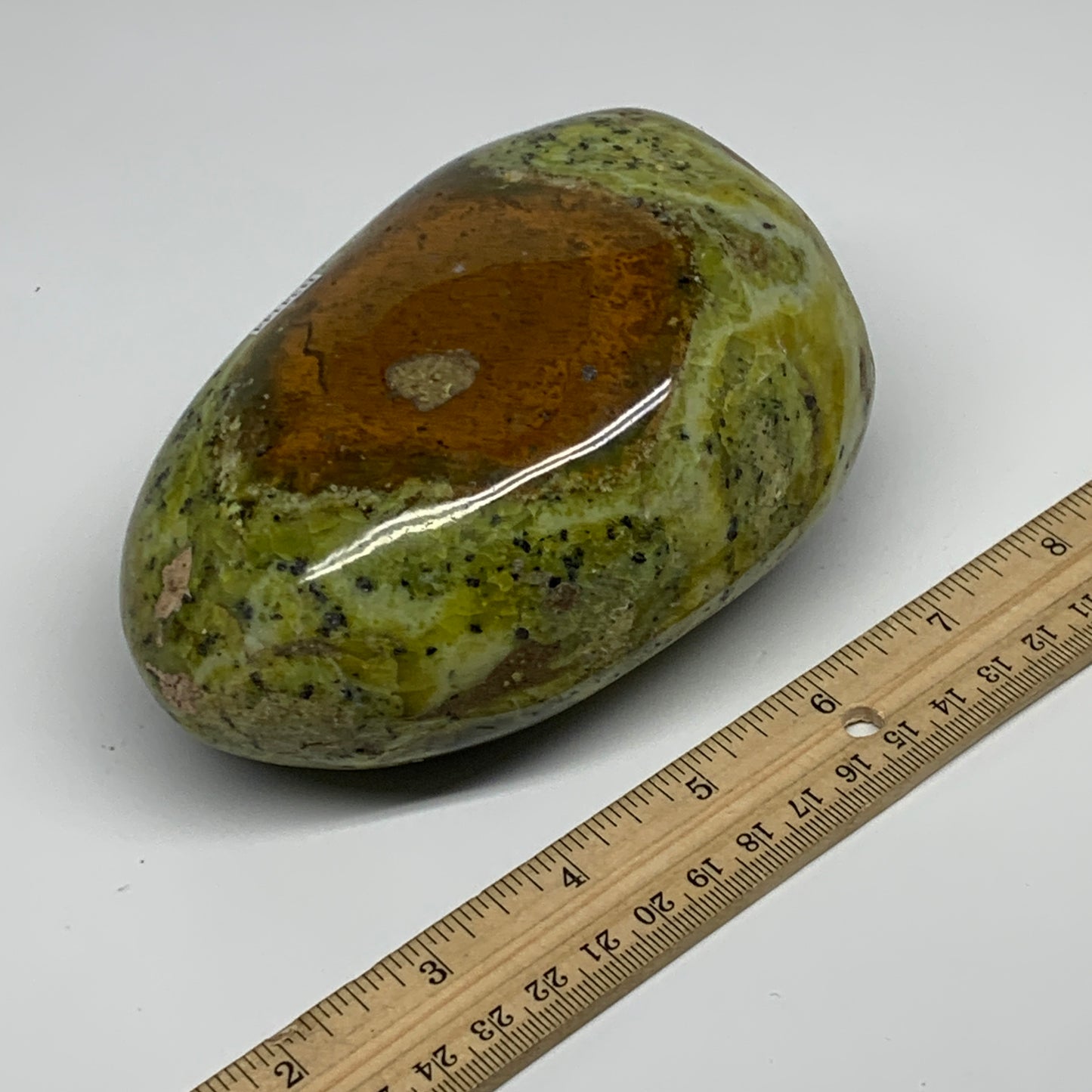 2.39 lbs, 4.9"x3.5"x2.4", Green Opal Crystal Freeform Polished Gemstone, B34144