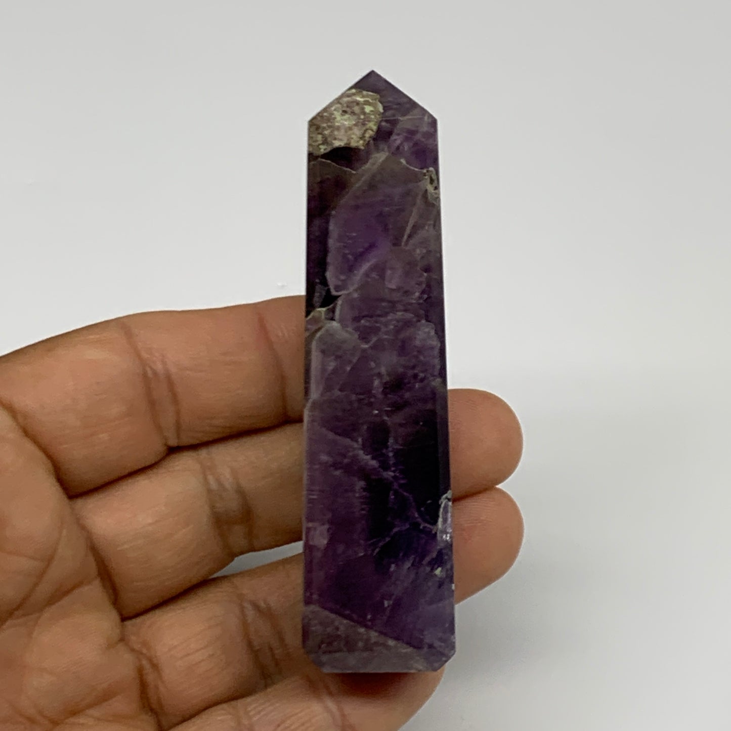 67.4g, 3.1"x0.8", Natural Amethyst Tower Point Obelisk @Brazil, B31530