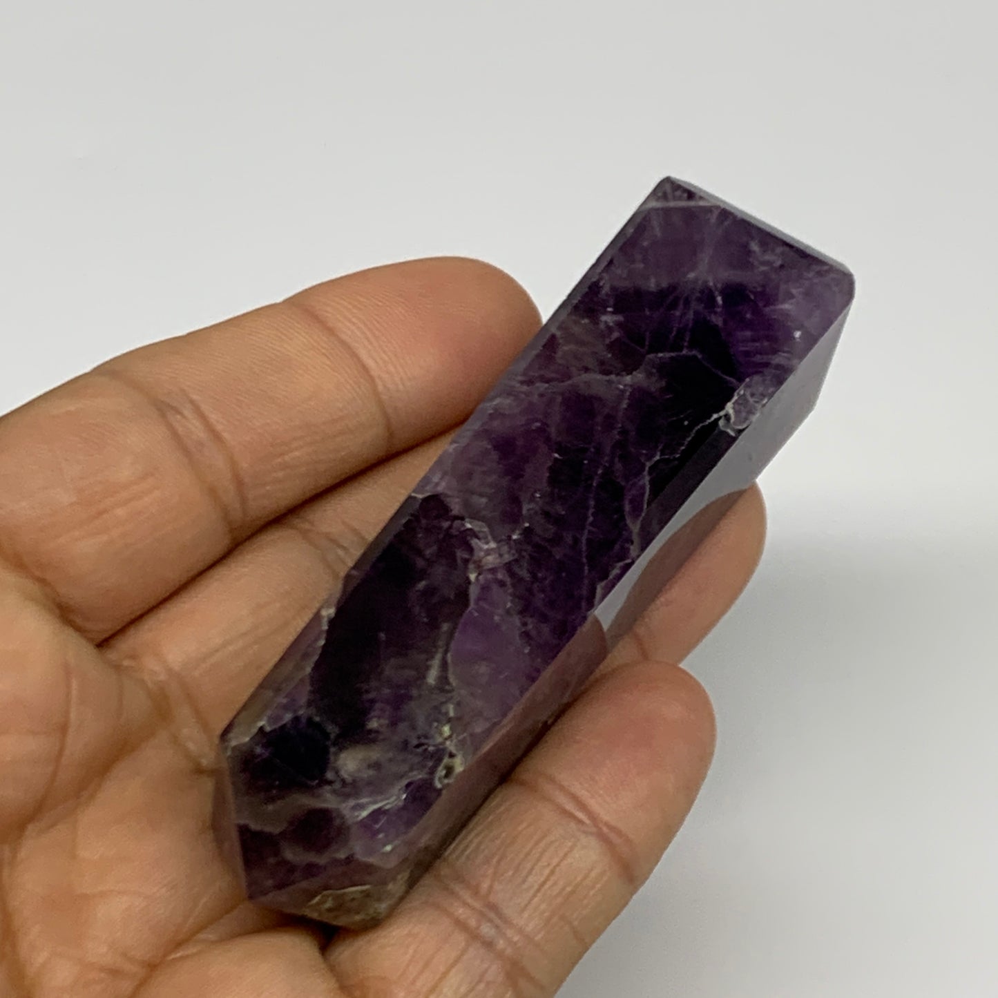 67.4g, 3.1"x0.8", Natural Amethyst Tower Point Obelisk @Brazil, B31530