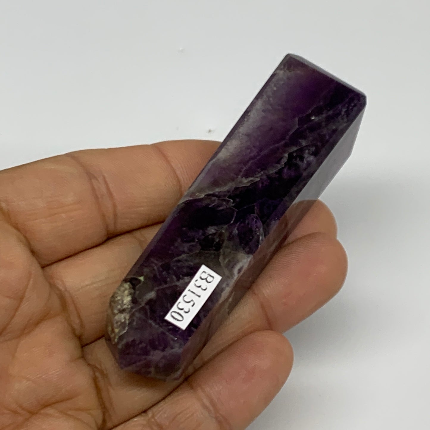 67.4g, 3.1"x0.8", Natural Amethyst Tower Point Obelisk @Brazil, B31530