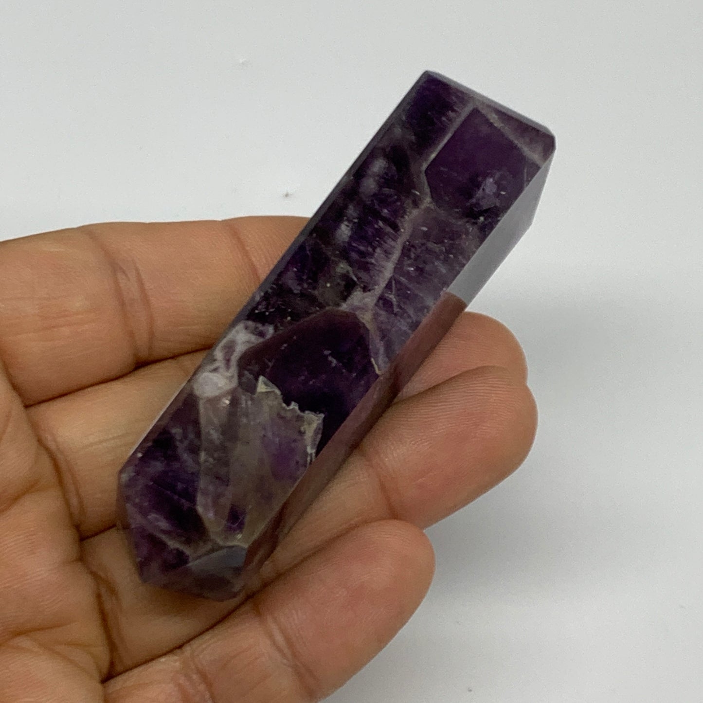 67.4g, 3.1"x0.8", Natural Amethyst Tower Point Obelisk @Brazil, B31530
