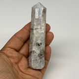 93.3g, 3.9"x0.8", Rainbow Moonstone Tower Obelisk Point Crystal @India, B29269