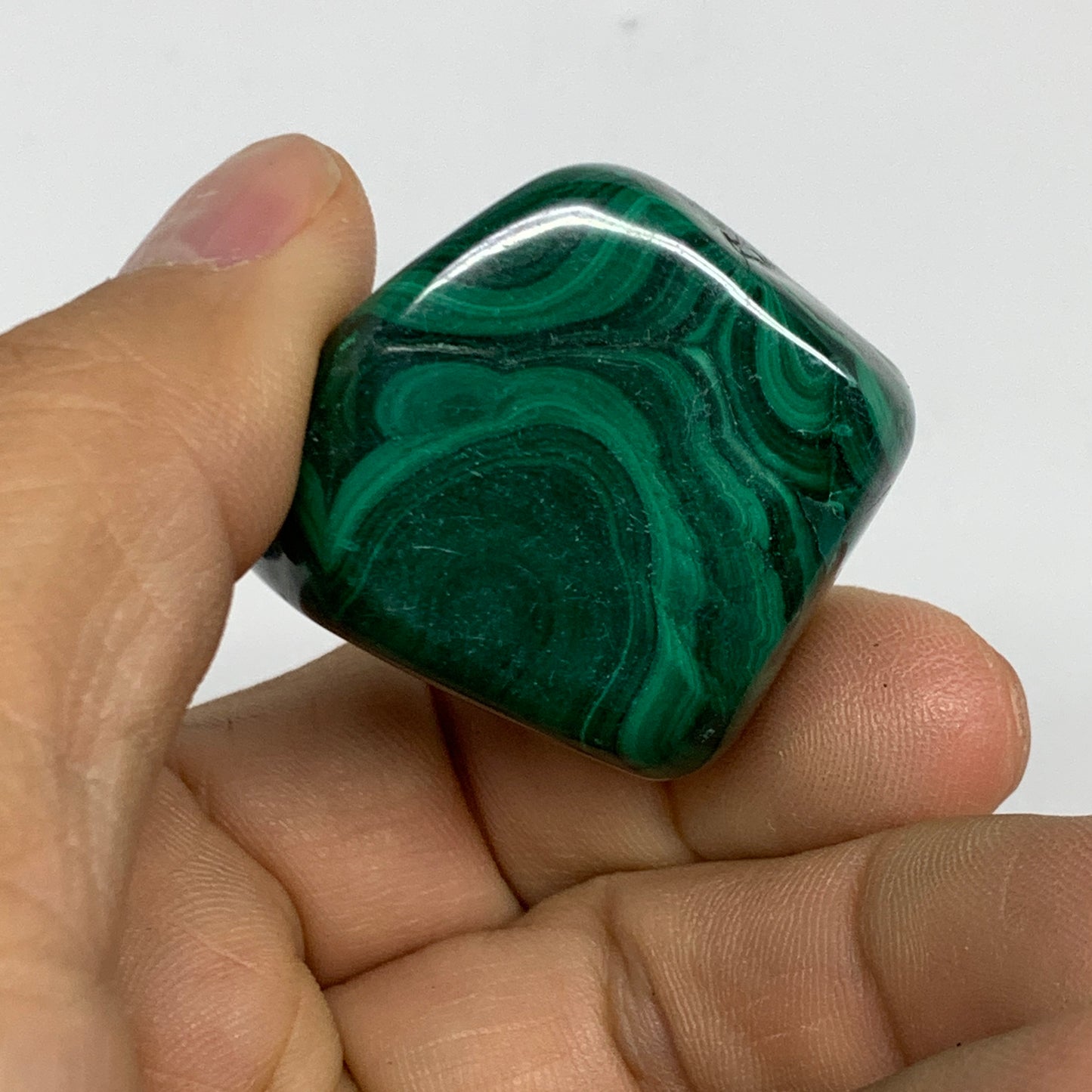184.8g, 1.2"-1.6", 4pcs, Natural Small Malachite Tumbled Polished, B32840