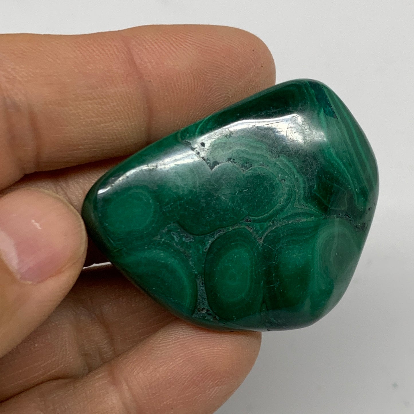 184.8g, 1.2"-1.6", 4pcs, Natural Small Malachite Tumbled Polished, B32840