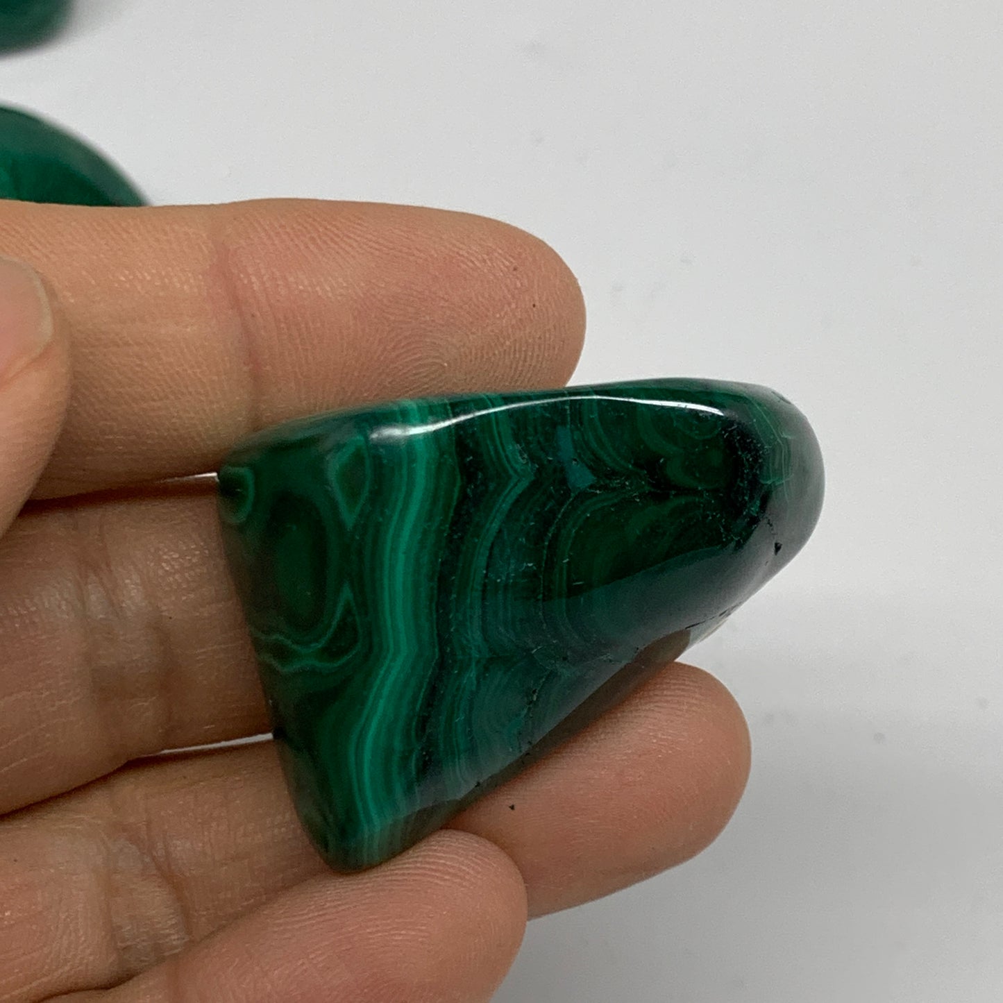 184.8g, 1.2"-1.6", 4pcs, Natural Small Malachite Tumbled Polished, B32840