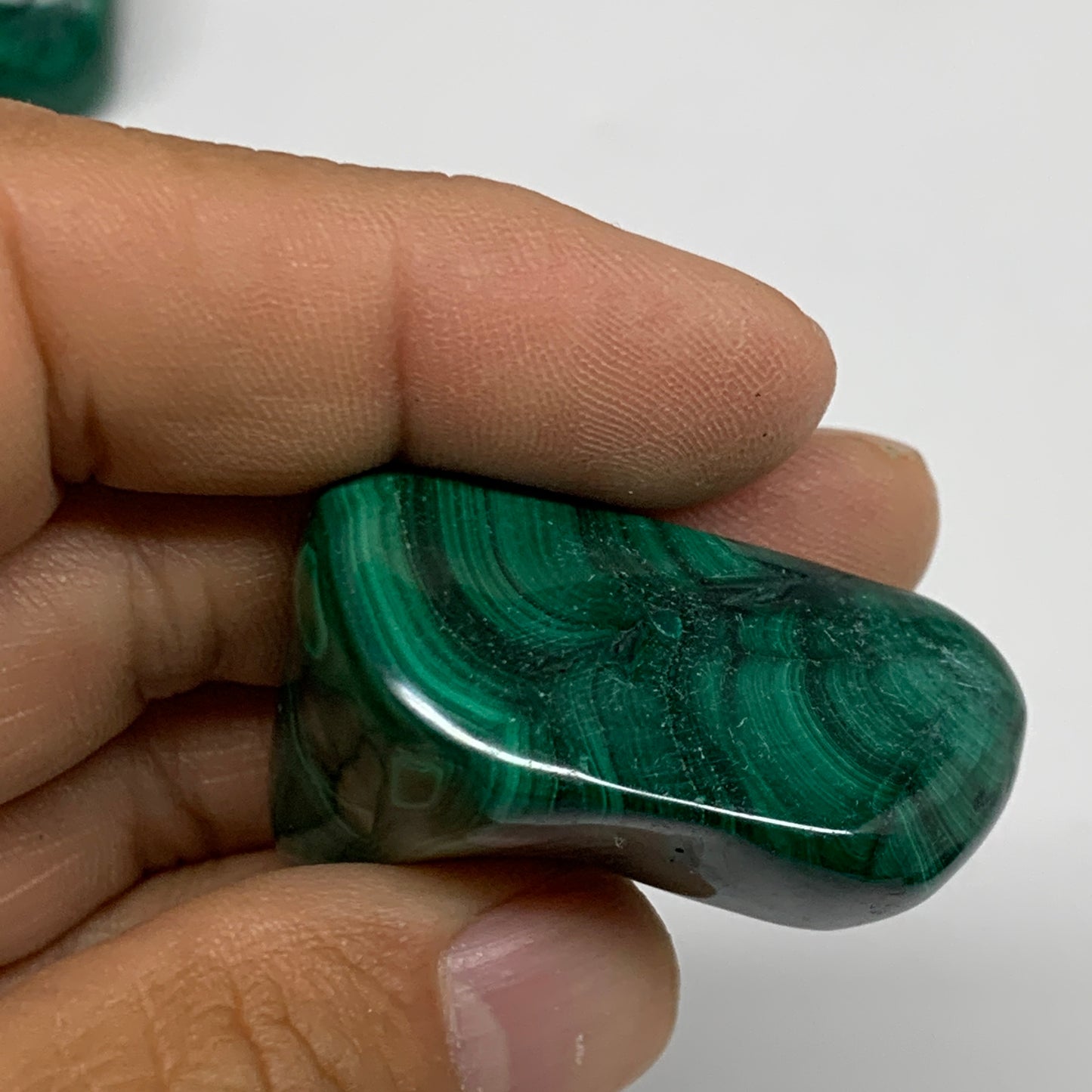 184.8g, 1.2"-1.6", 4pcs, Natural Small Malachite Tumbled Polished, B32840