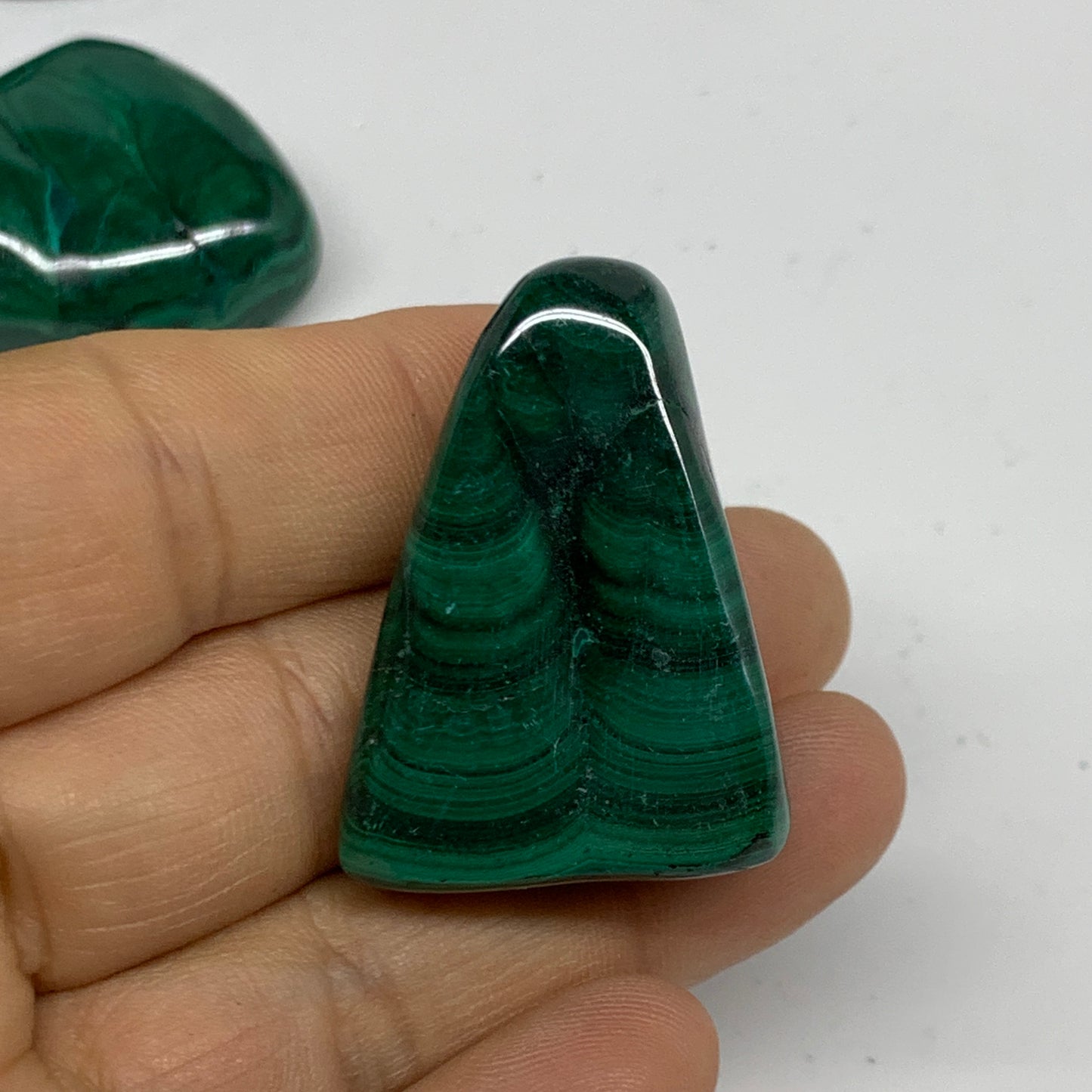 184.8g, 1.2"-1.6", 4pcs, Natural Small Malachite Tumbled Polished, B32840