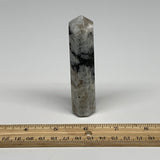 85.7g, 4"x0.8", Rainbow Moonstone Tower Obelisk Point Crystal @India, B29268