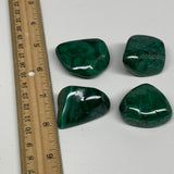 184.8g, 1.2"-1.6", 4pcs, Natural Small Malachite Tumbled Polished, B32840