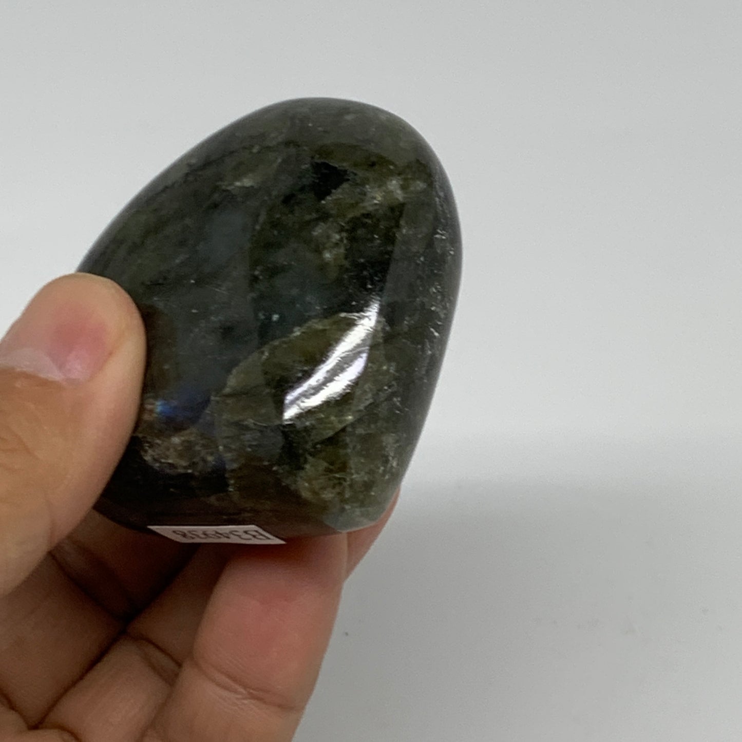 116g, 2.2"x2.2"x1", Natural Labradorite Heart Polished Crystal, B34938