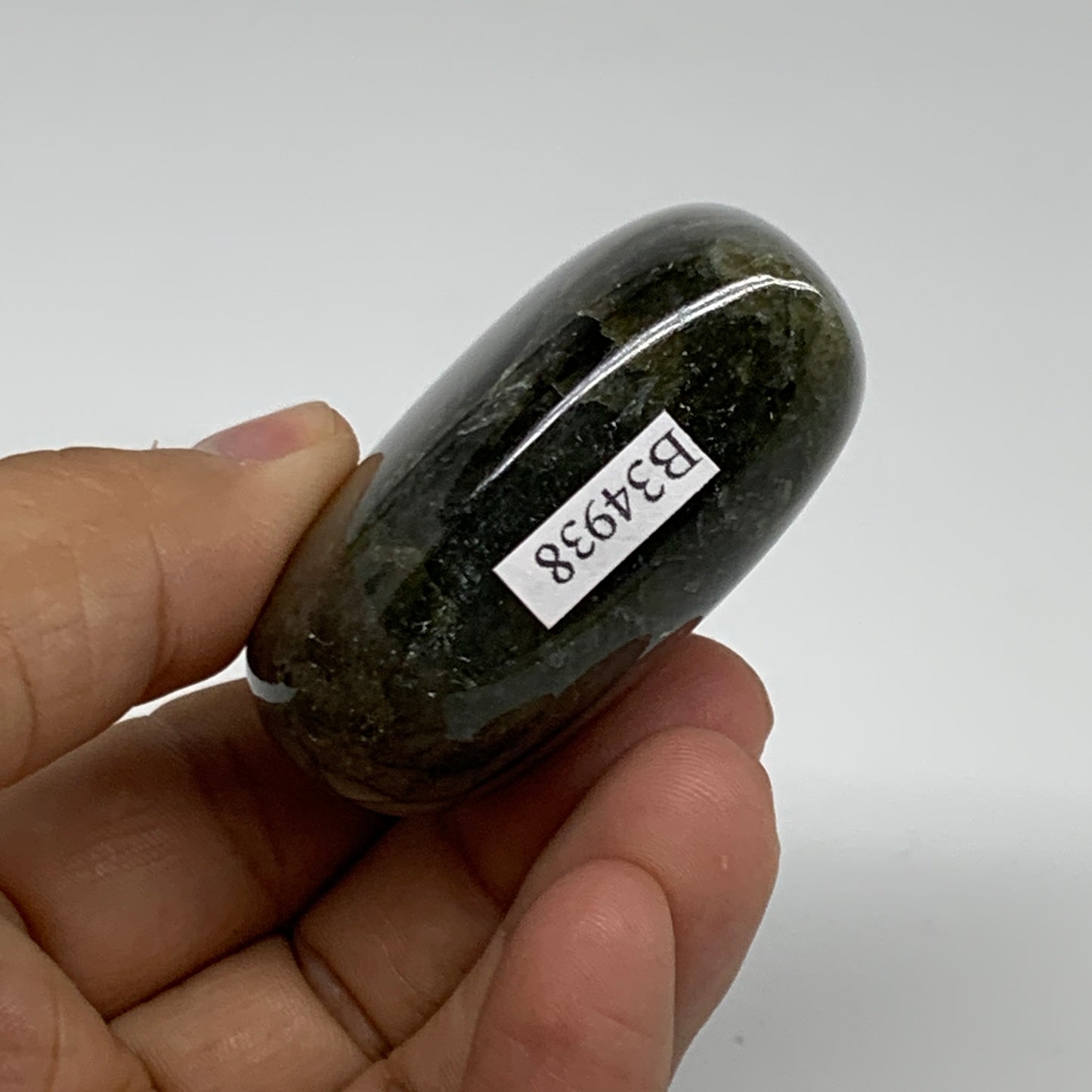 116g, 2.2"x2.2"x1", Natural Labradorite Heart Polished Crystal, B34938