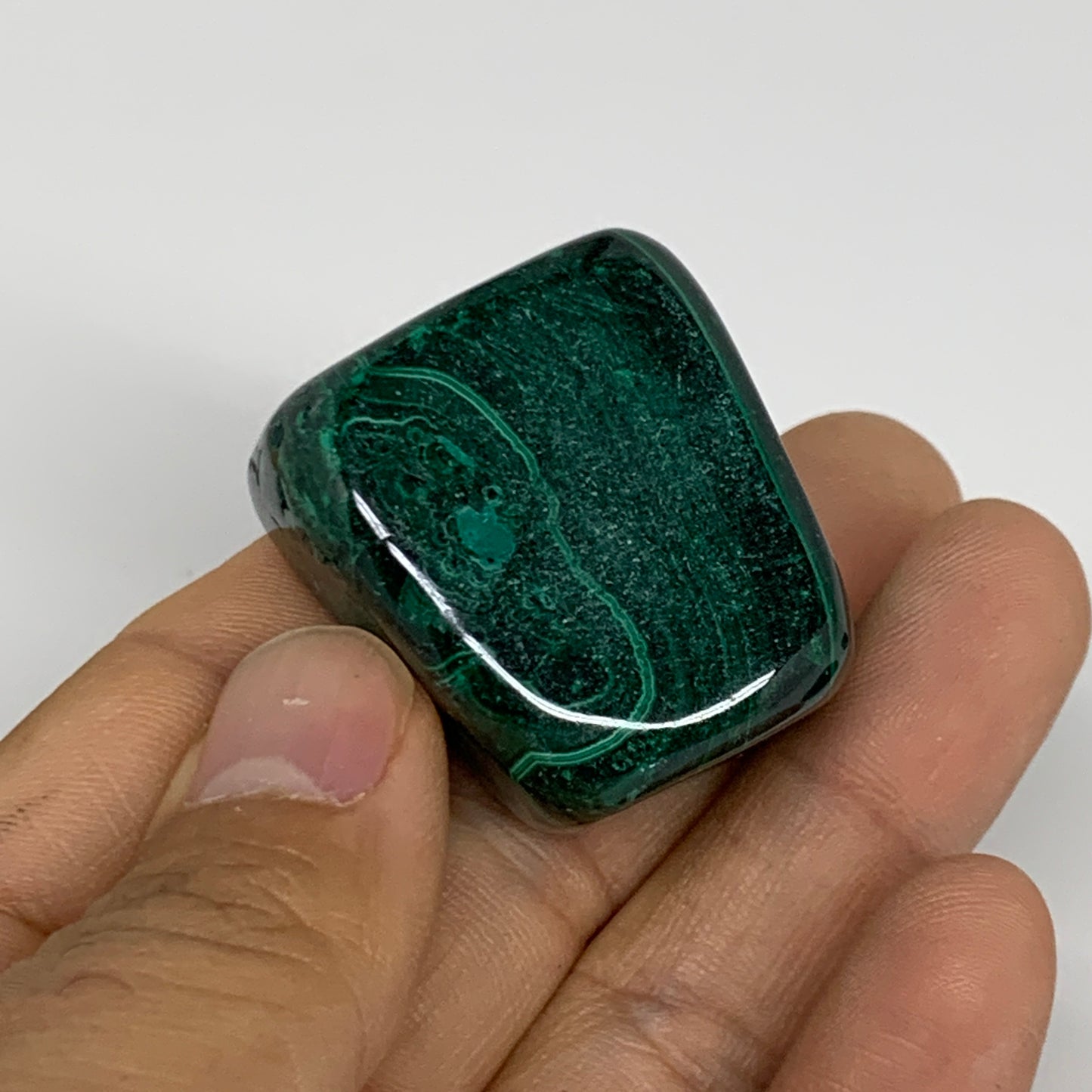 187.5g, 1.5"-2", 3pcs, Natural Small Malachite Tumbled Polished, B32841
