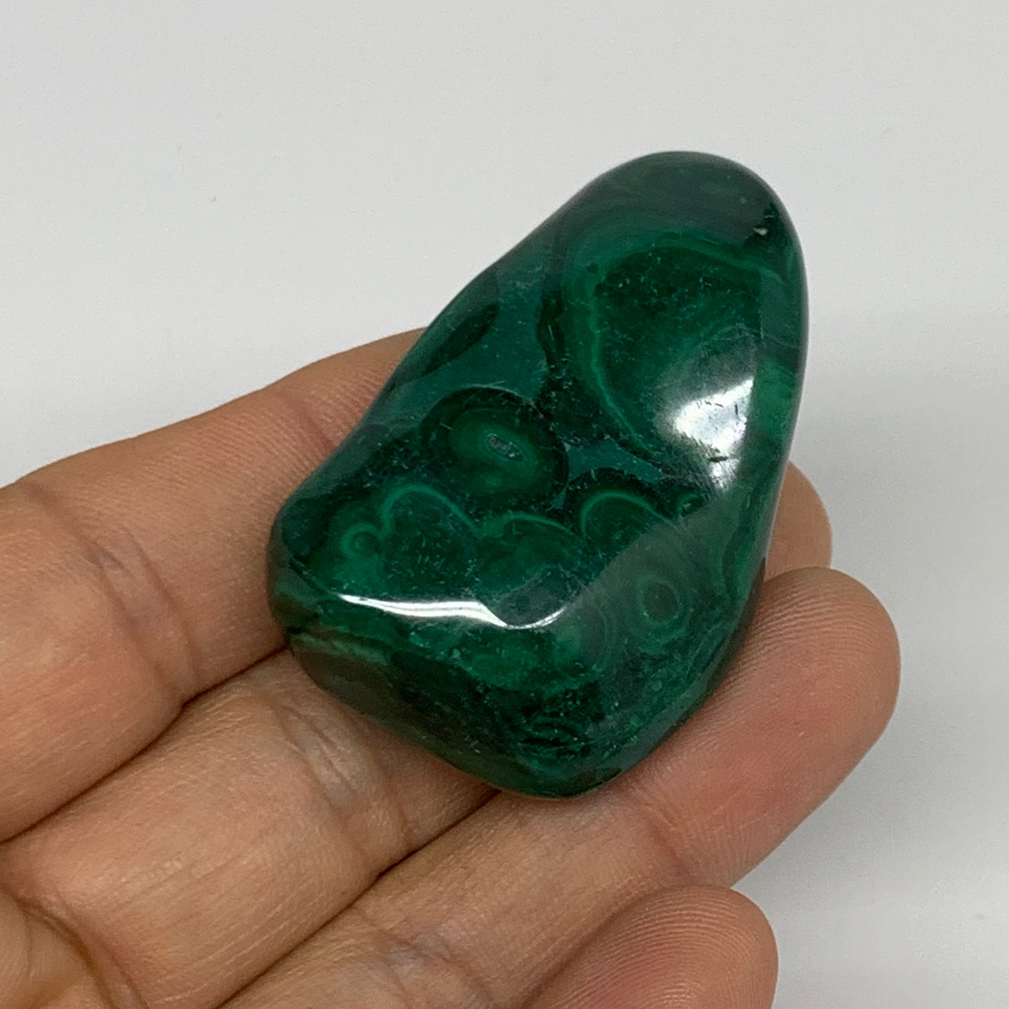 187.5g, 1.5"-2", 3pcs, Natural Small Malachite Tumbled Polished, B32841