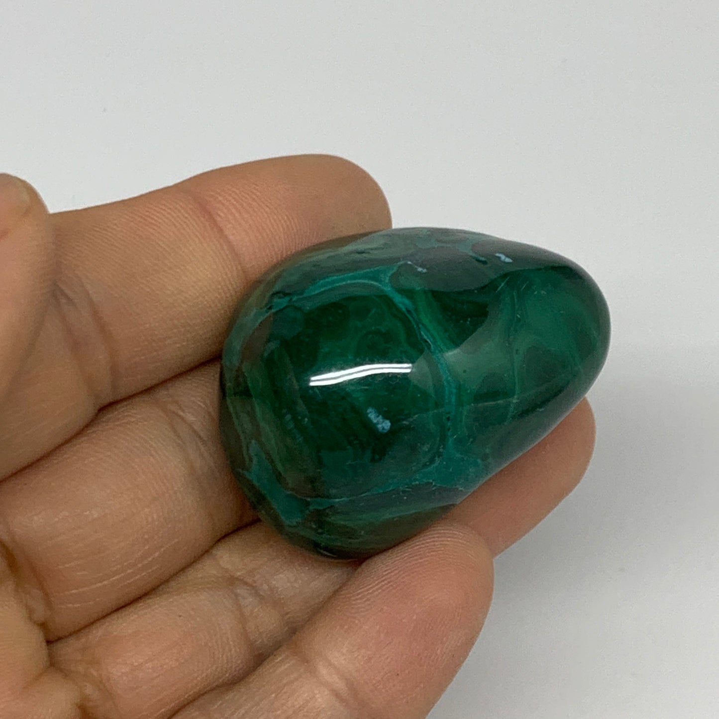187.5g, 1.5"-2", 3pcs, Natural Small Malachite Tumbled Polished, B32841