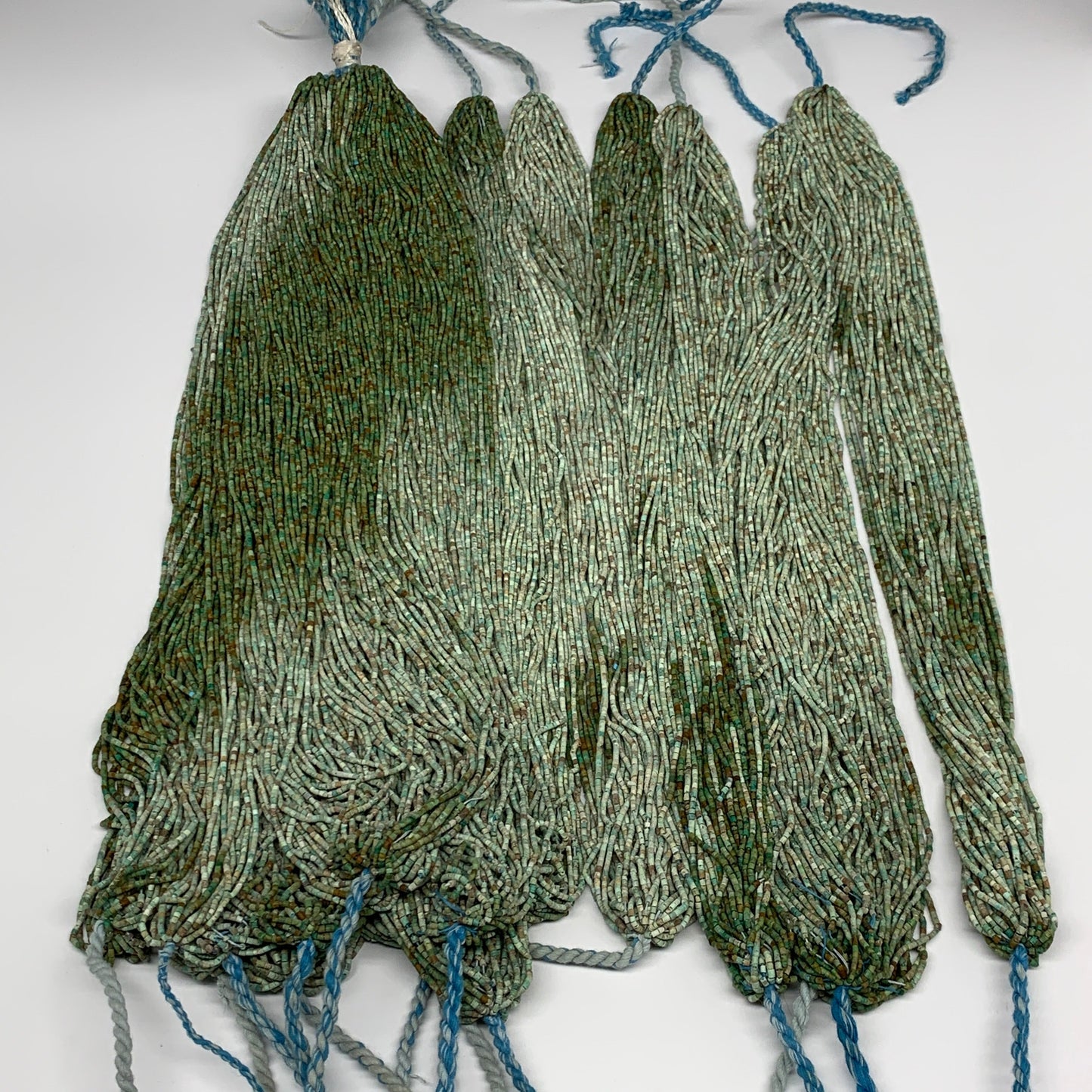 50 strand, 1mm, Tiny Size Natural Turquoise Beads Strand Tube @Pakistan, B13136