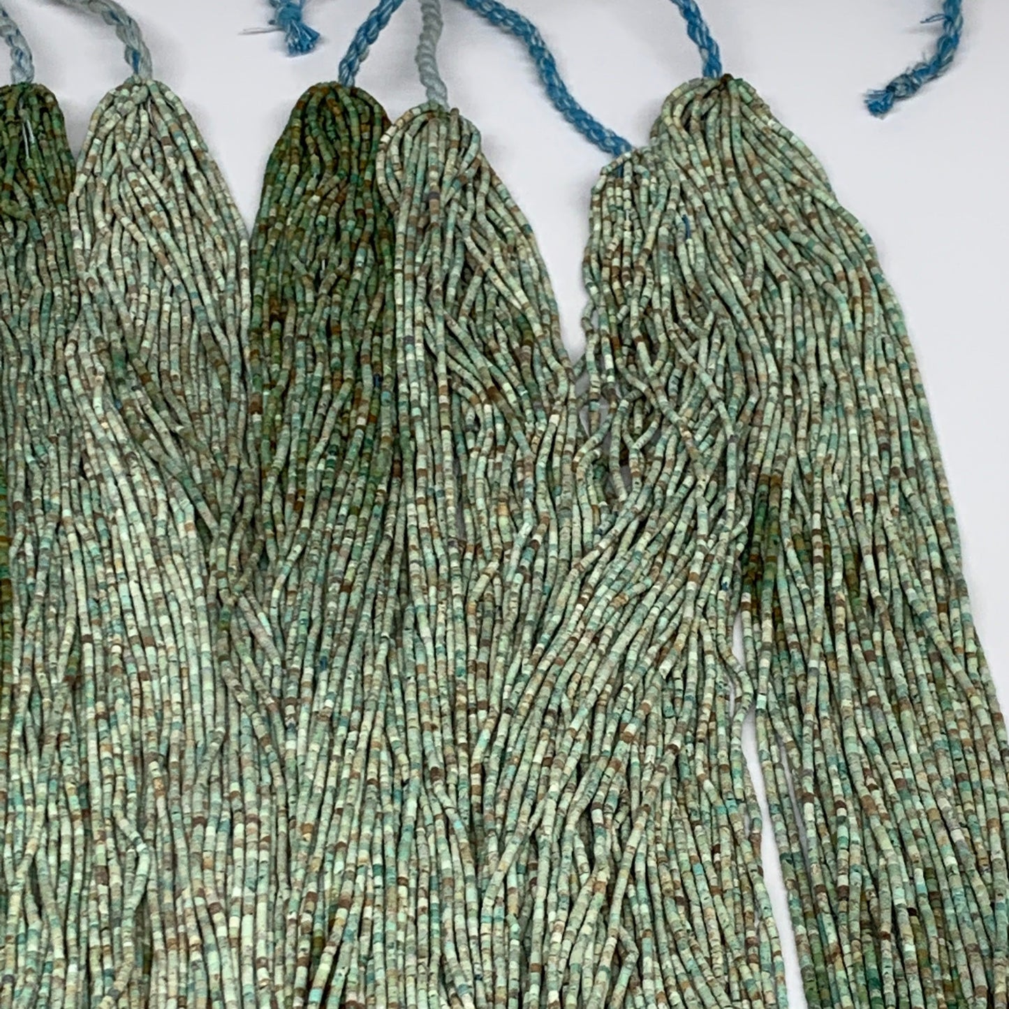 50 strand, 1mm, Tiny Size Natural Turquoise Beads Strand Tube @Pakistan, B13136