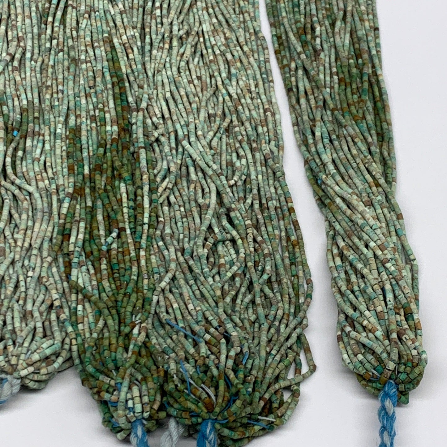 50 strand, 1mm, Tiny Size Natural Turquoise Beads Strand Tube @Pakistan, B13136