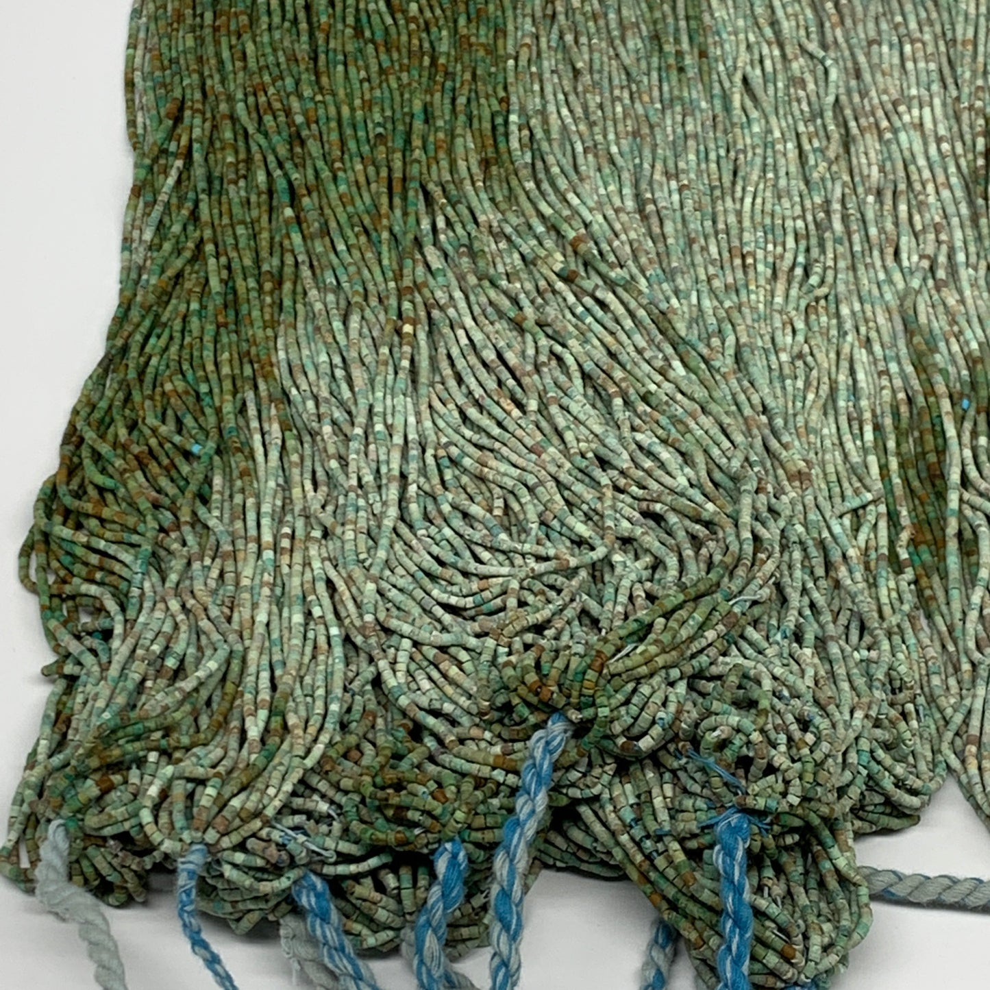 50 strand, 1mm, Tiny Size Natural Turquoise Beads Strand Tube @Pakistan, B13136
