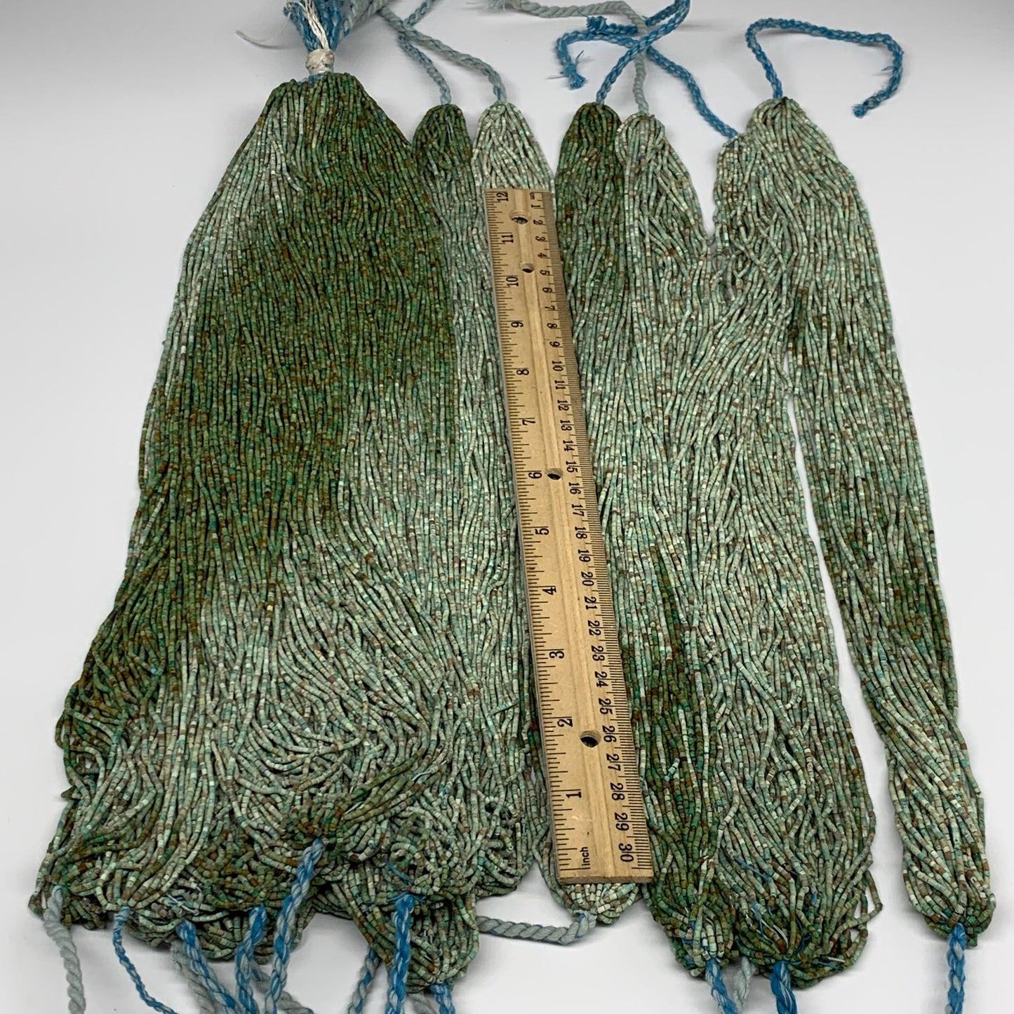 50 strand, 1mm, Tiny Size Natural Turquoise Beads Strand Tube @Pakistan, B13136