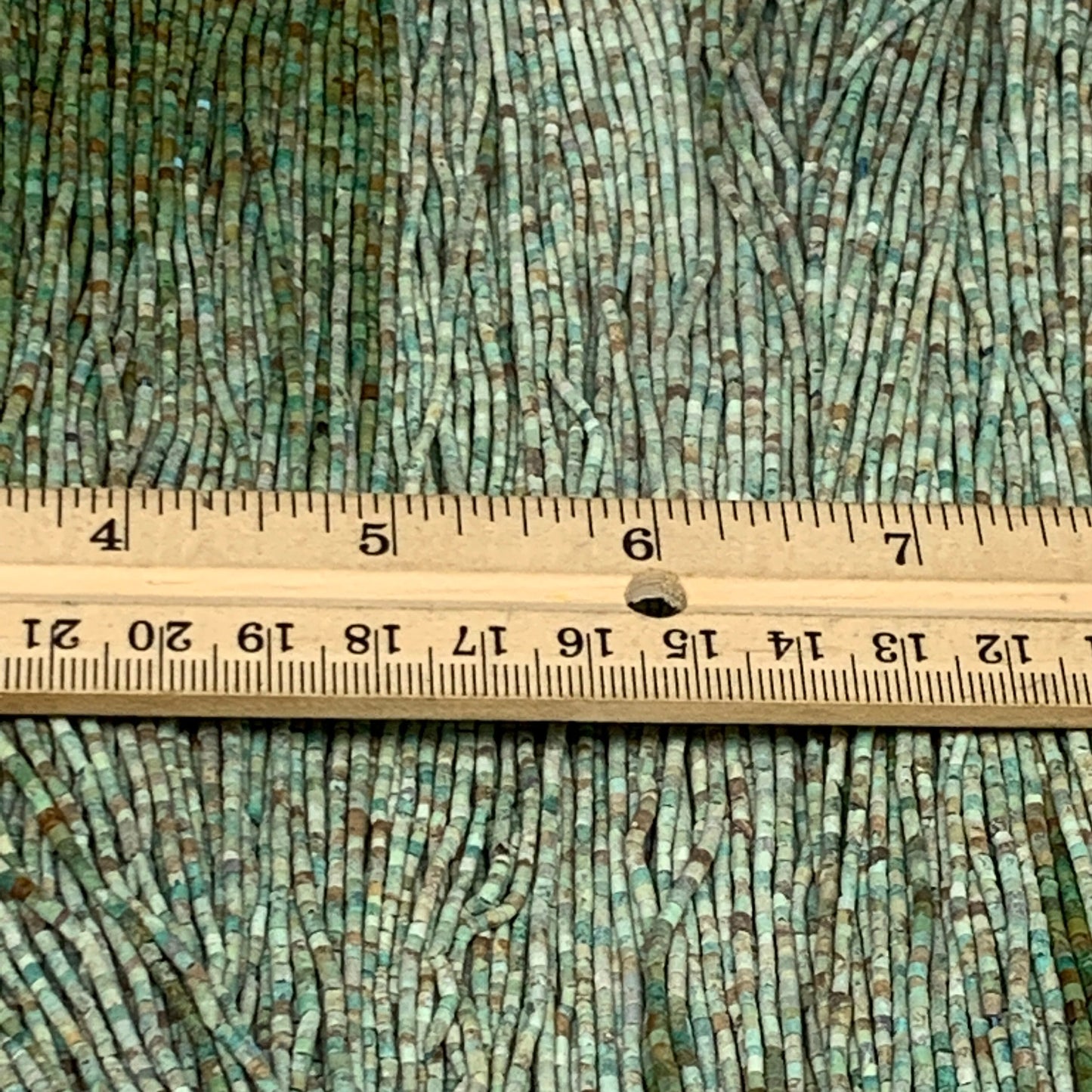 50 strand, 1mm, Tiny Size Natural Turquoise Beads Strand Tube @Pakistan, B13136