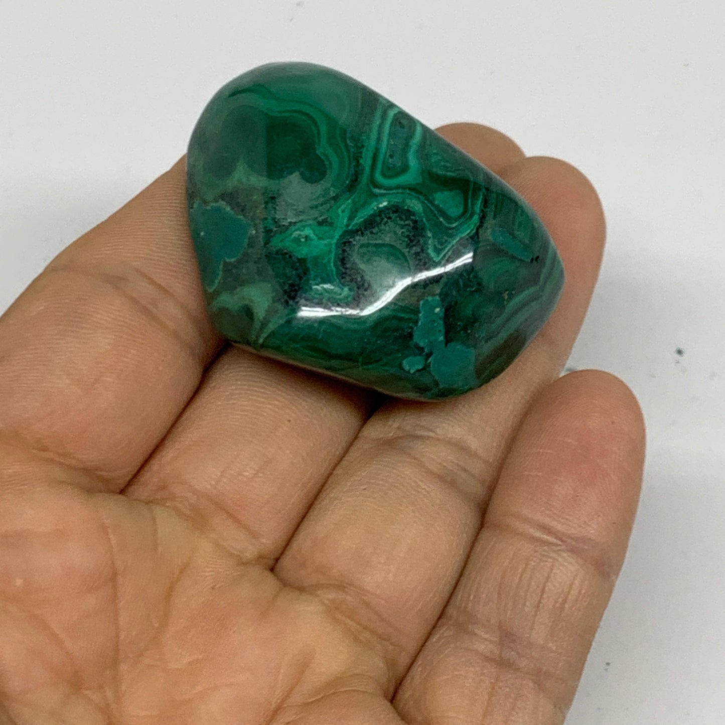 171.4g, 1.3"-1.7", 3pcs, Natural Small Malachite Tumbled Polished, B32842