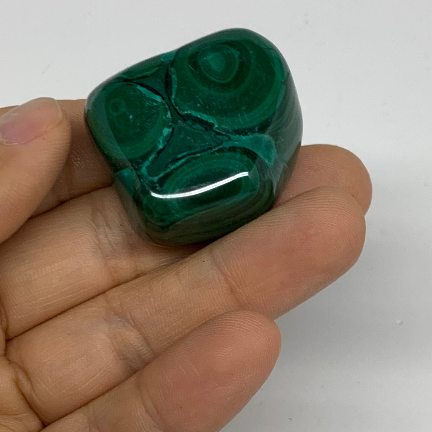 171.4g, 1.3"-1.7", 3pcs, Natural Small Malachite Tumbled Polished, B32842